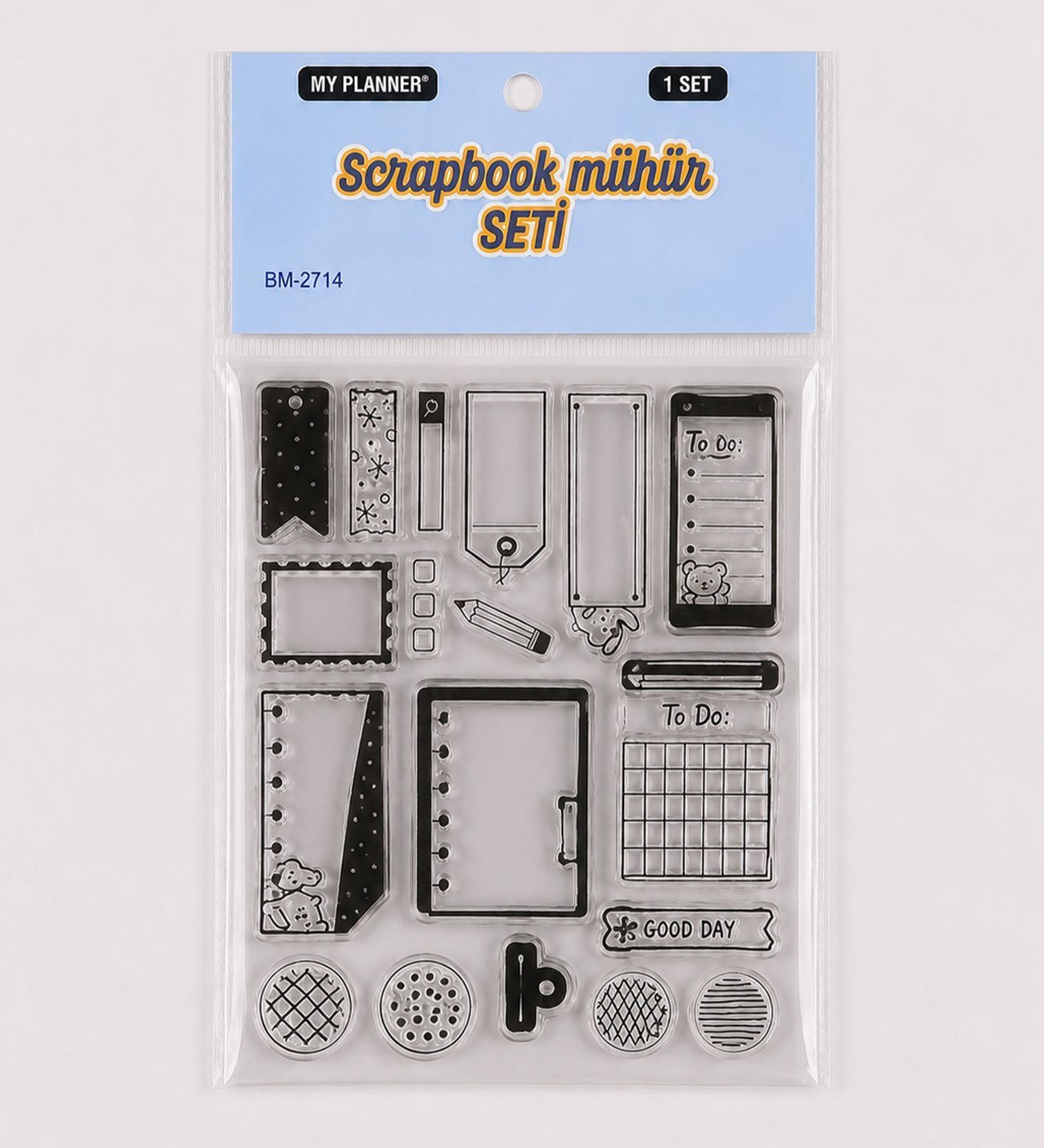 Silikon Çerçeve ve Etiket Scrapbook Mühür SetigiftmodaBM-2714
