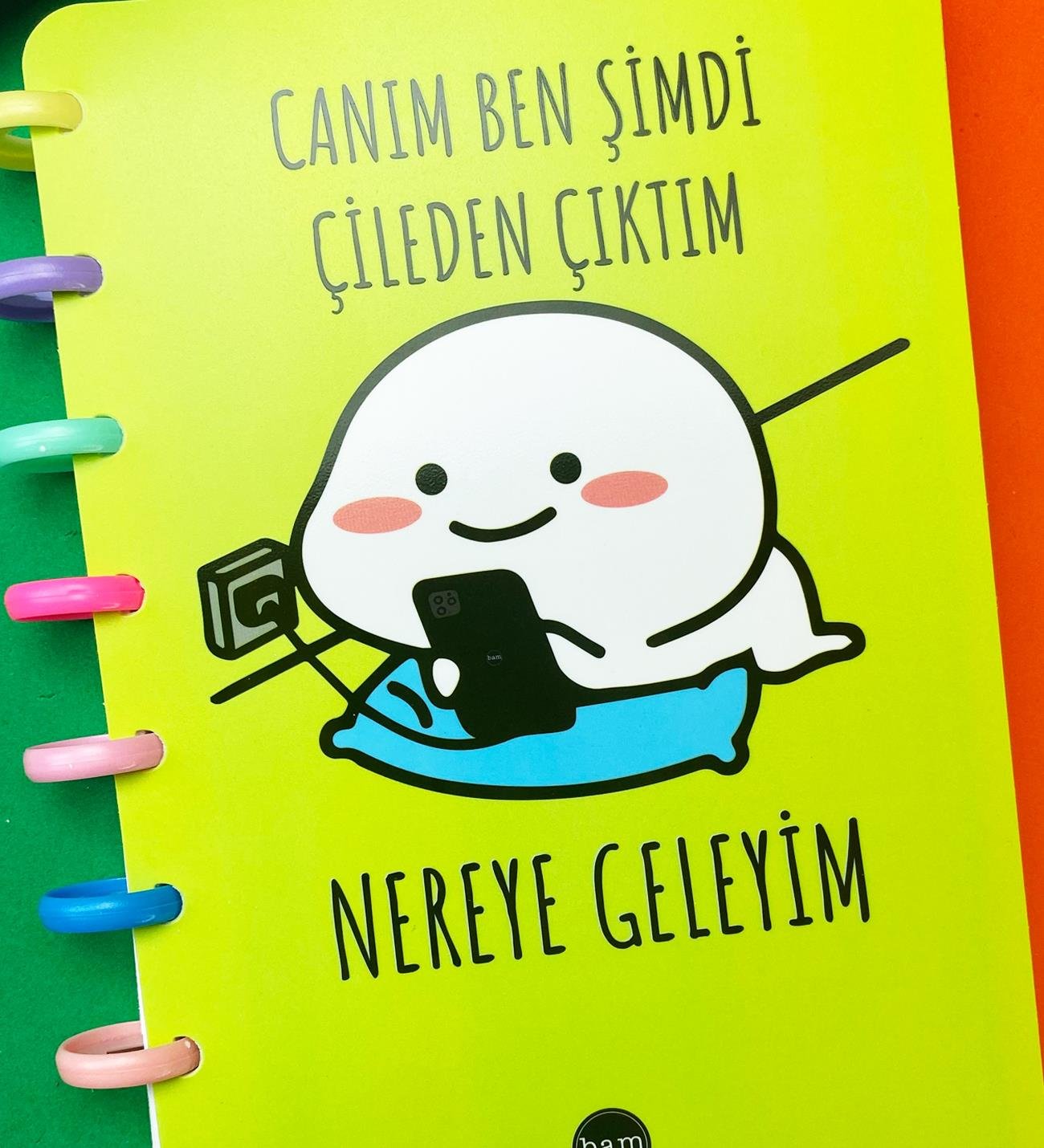 Çileden Çıktım Yeşil Yeni Nesil Kalp Spiralli DeftergiftmodaBM-1081