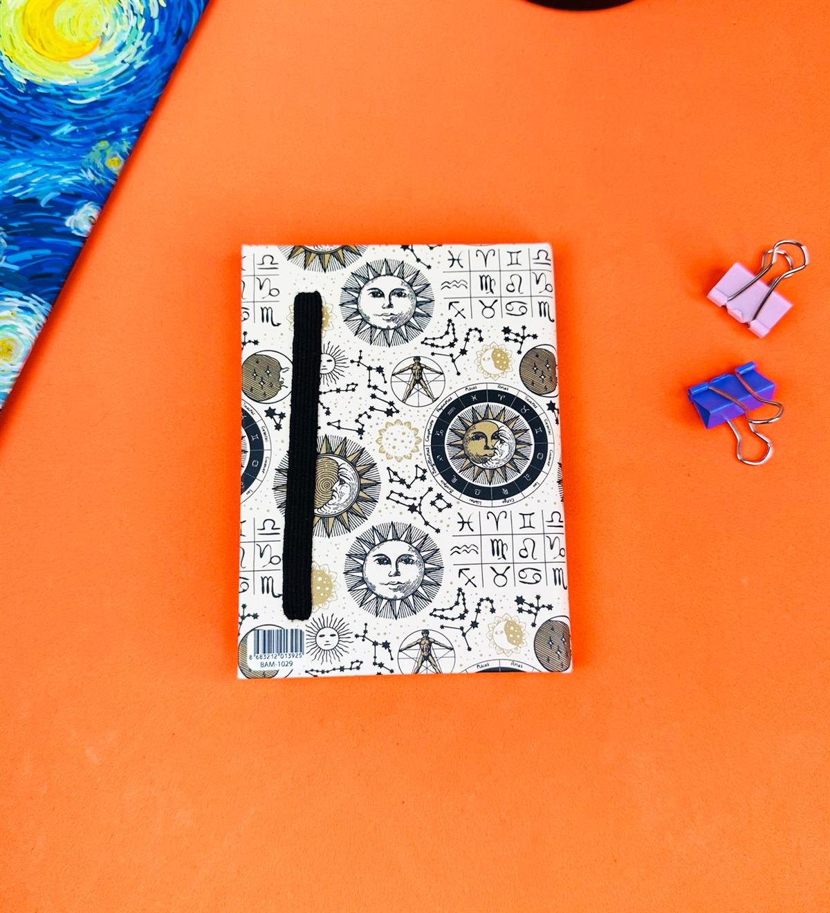 Tarot Ay Ve Güneş Tasarımlı Sert Kapaklı Mini DeftergiftmodaBam-1029-10	