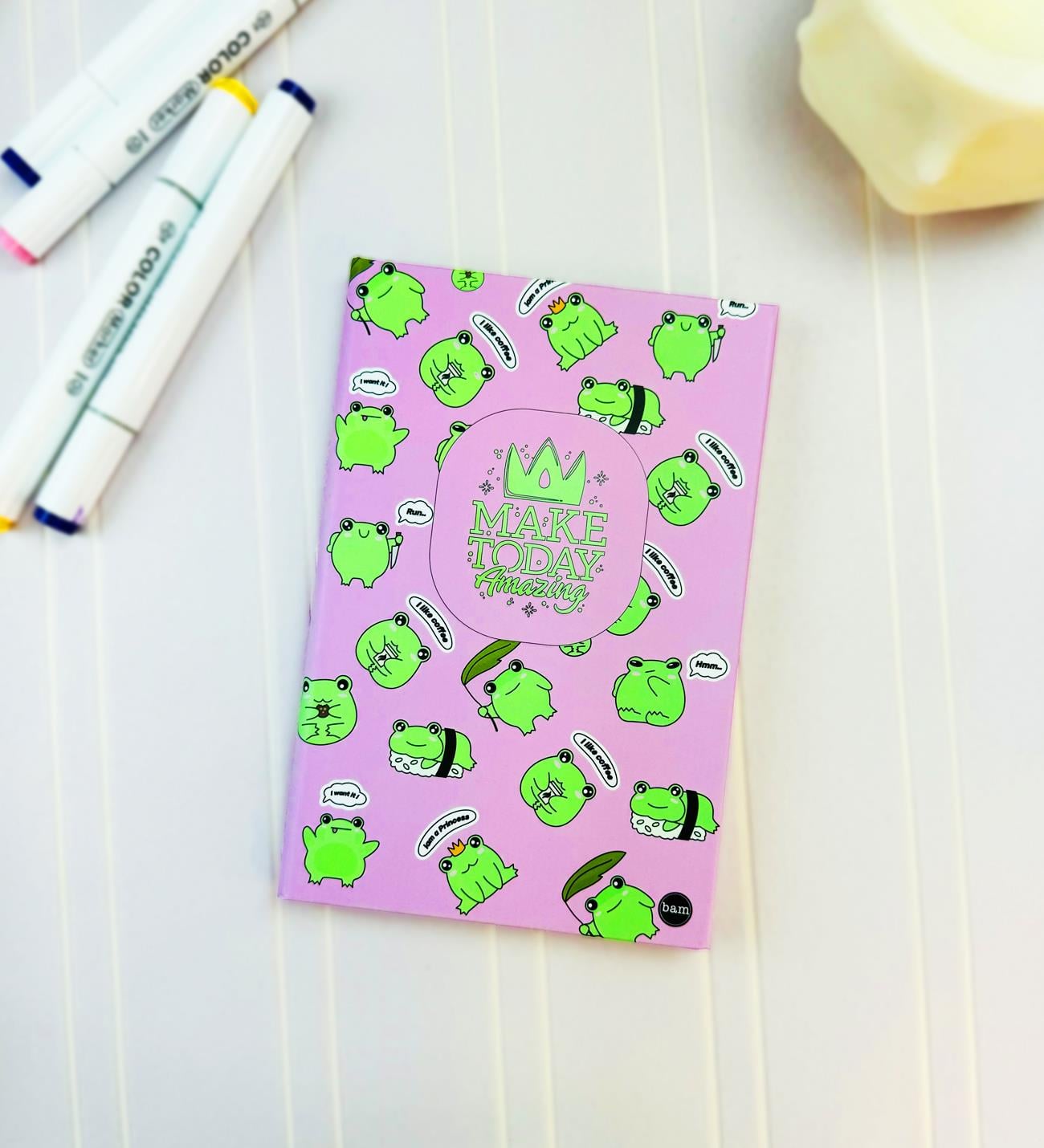 Kurbağa Tasarımlı Lastikli DeftergiftmodaBam-1213	