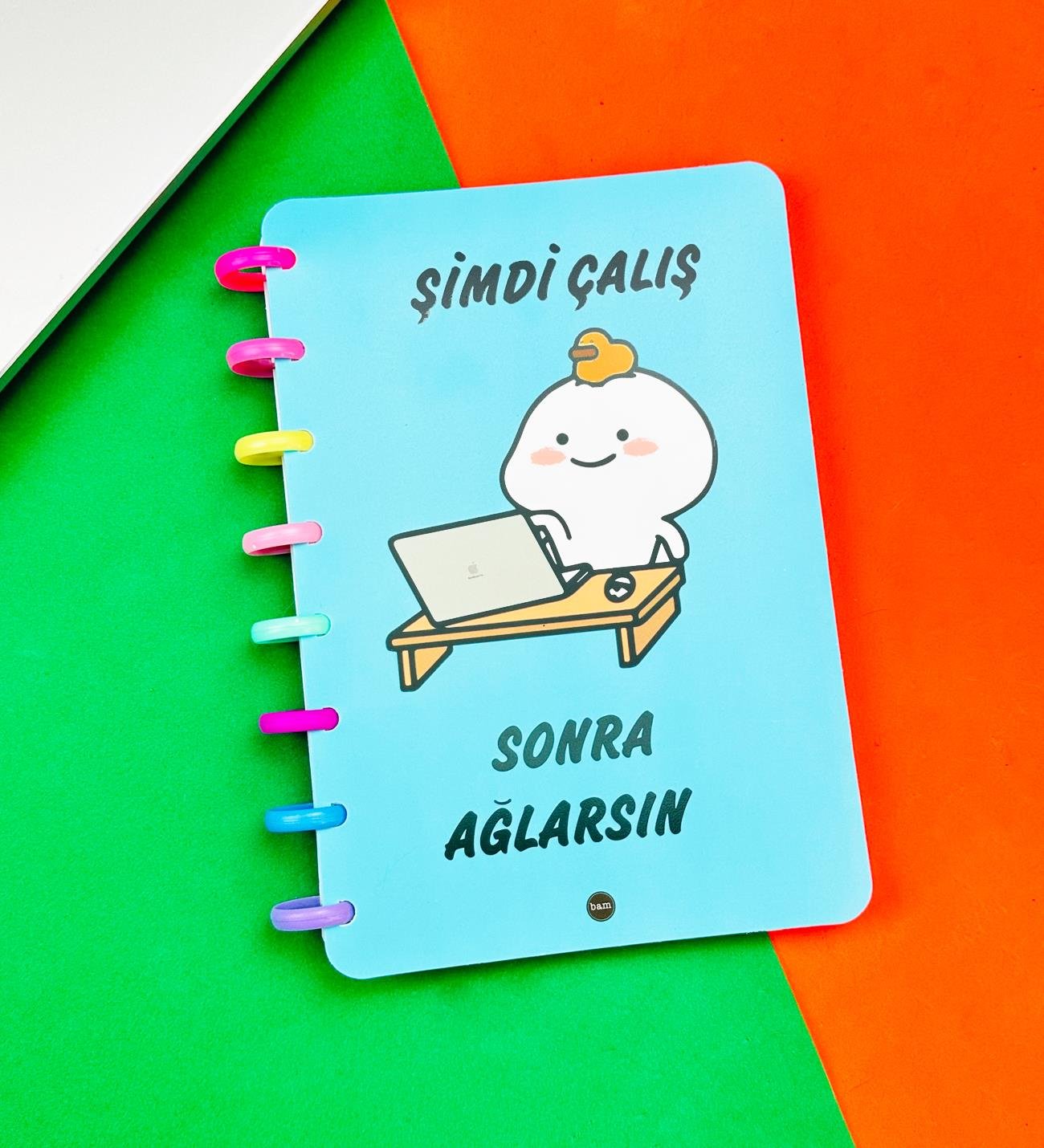 Şimdi Çalış Sonra Ağlarsın Tasarımlı Yeni Nesil Kalp Spiralli DeftergiftmodaBM-1085
