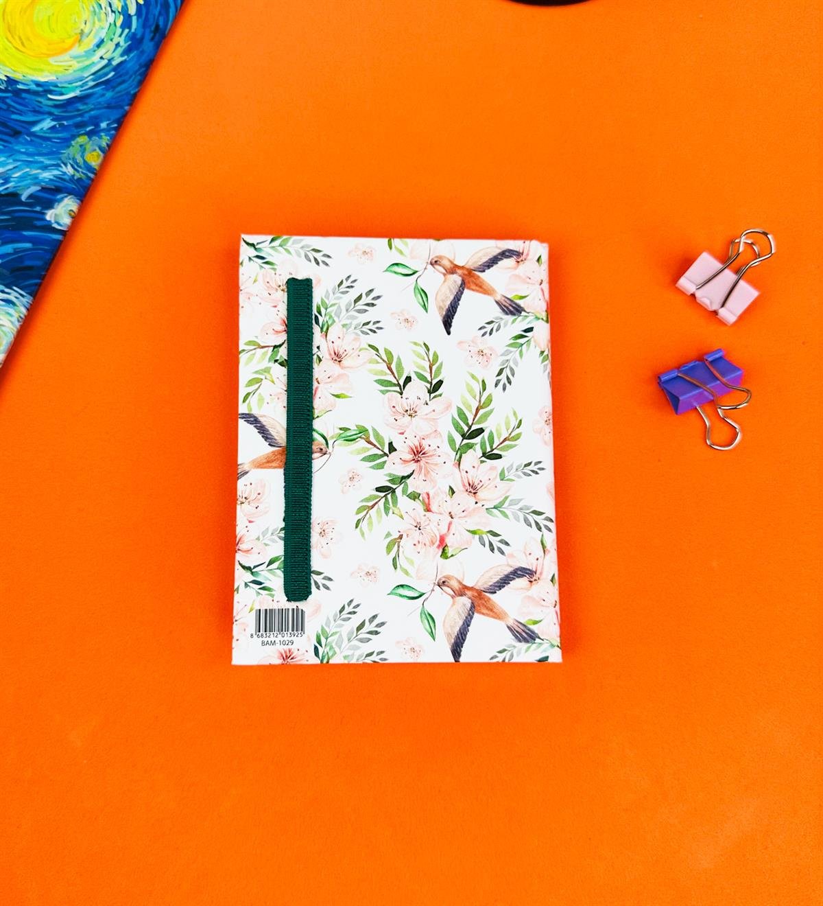Follow Your Dreams Çiçek Tasarımlı Sert Kapaklı Mini DeftergiftmodaBam-1029-11	