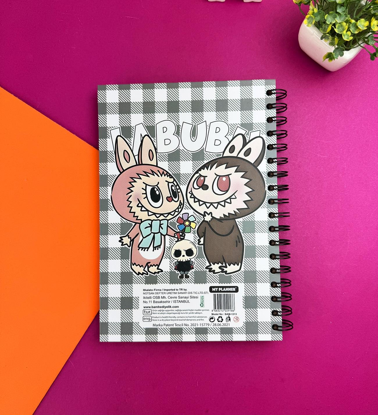 Labubu Seri: 1 Tasarımlı Konuşan Ajanda	giftmodaBam-1313	