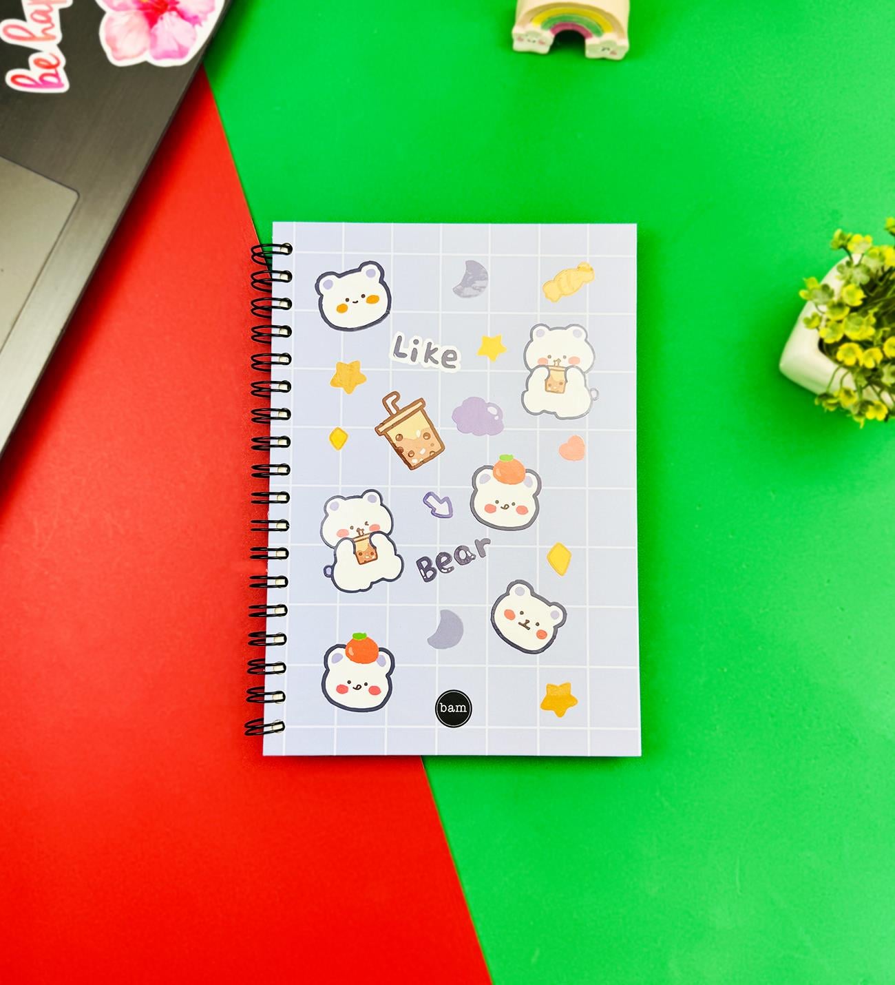 Leak Bear Tasarımlı Spiralli Defter giftmodaBam-1303