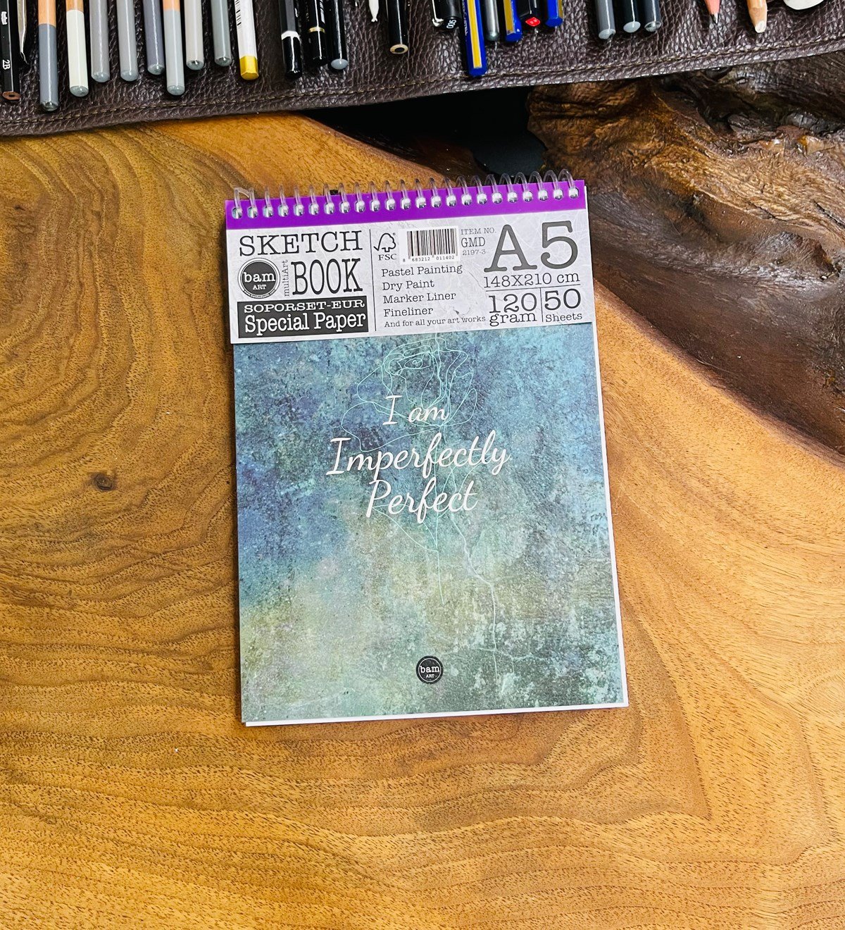 A5 Skecth Book - Eskiz Defteri - Spiralli Tutuş / Grenli Sert Tasarım KapakgiftmodaGmd100278-Kusursuz