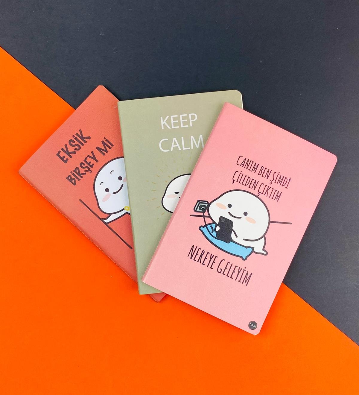 3'lü Dikişli Defter Seti Seri :9giftmodaGmd100570