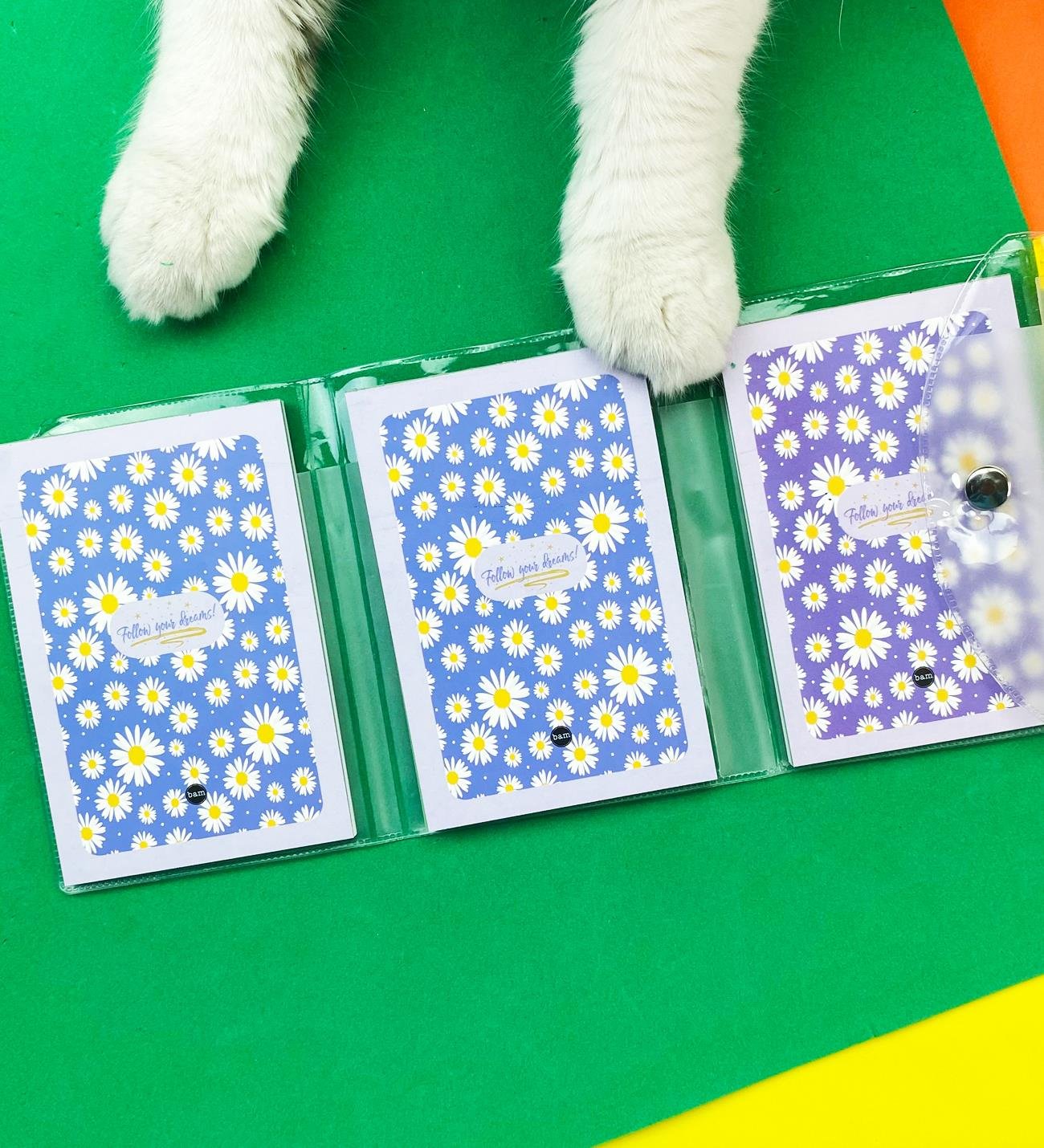 Mor Papatya Tasarımlı PP Mini Çanta Defter Ve Kalem SetgiftmodaBAM-1144