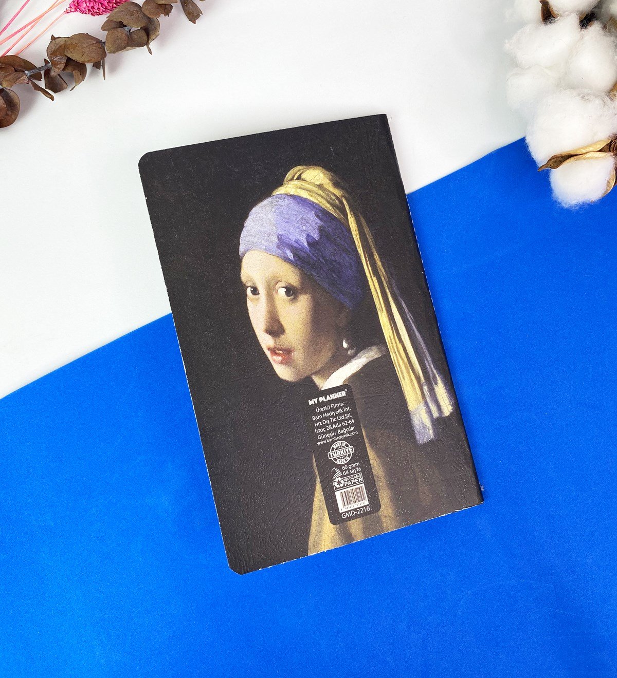 İnci Küpeli Kız Tasarımlı Dikişli DeftergiftmodaGmd100353