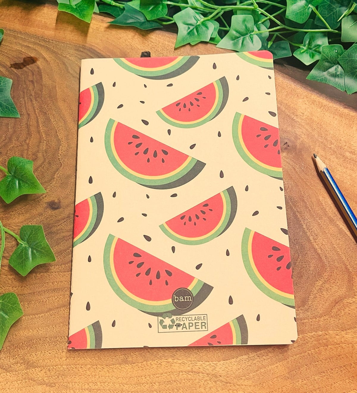 Karpuz Tasarımlı Geri Dönüşümlü Kraft DeftergiftmodaGmd100363