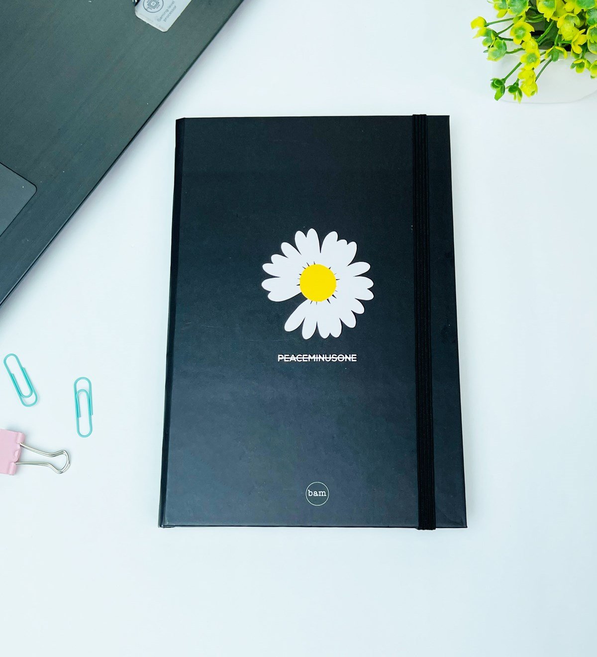 Barışcıl Papatya Tasarımlı Lastikli DeftergiftmodaGmd100454