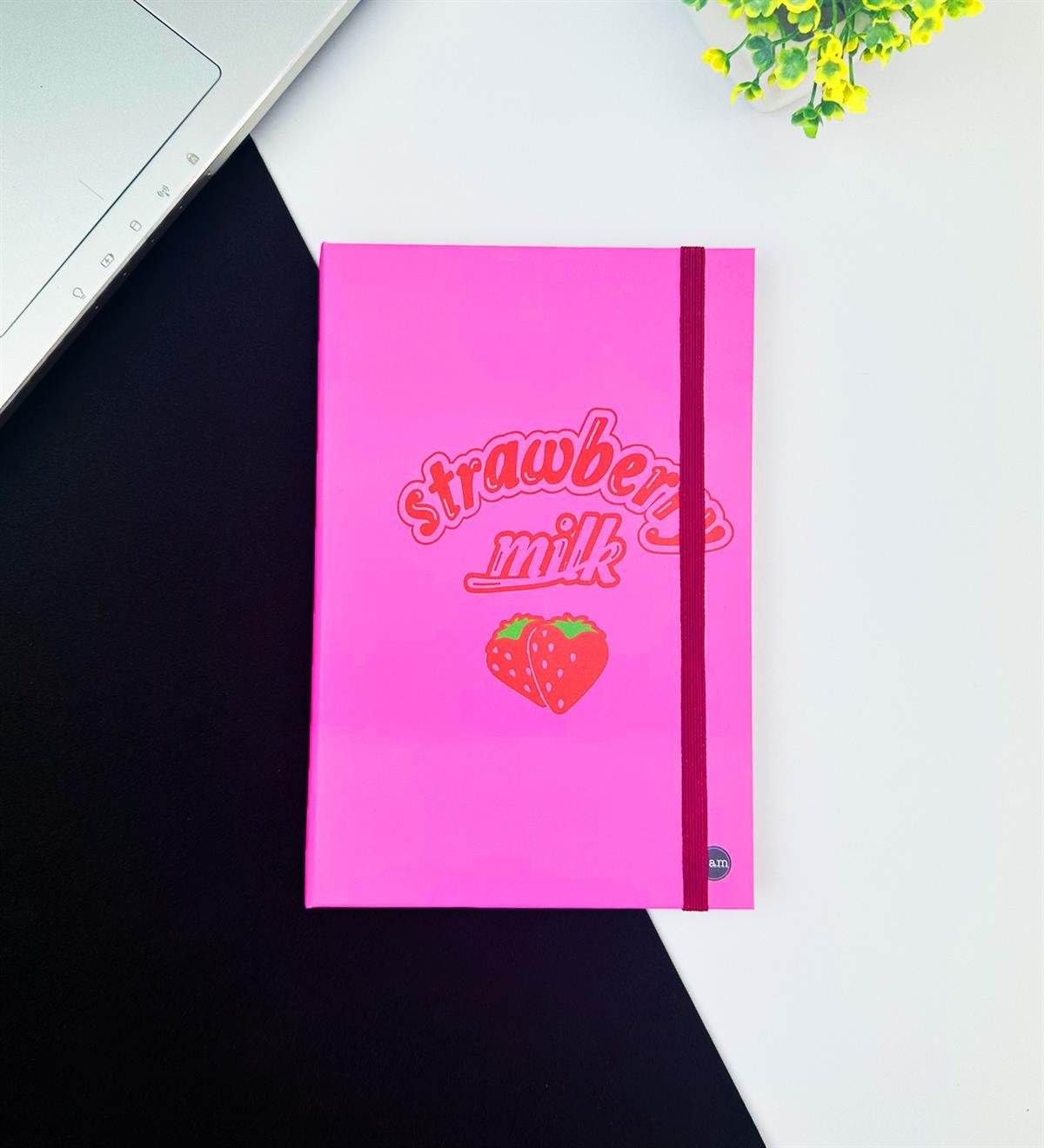 Çilek Tasarımlı Lastikli DeftergiftmodaGMD0001-31	