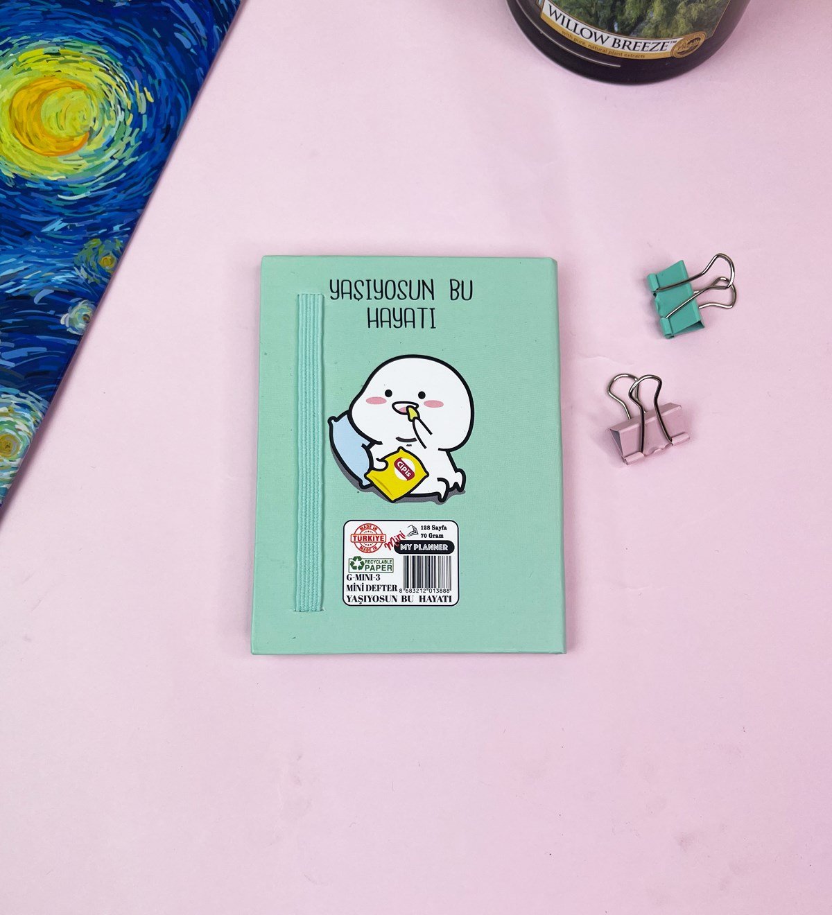 Yaşıyosun Bu Hayatı Tasarımlı Sert Kapaklı Mini DeftergiftmodaGmd100513
