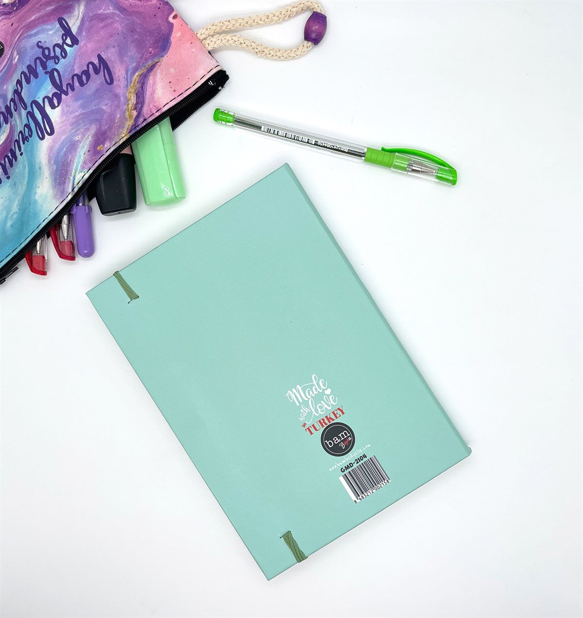 Düz Somon Rengi Tasarımlı Lastikli Defter	giftmodaGmd100116