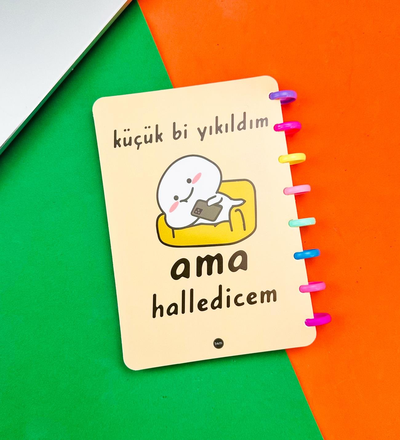 Küçük Bi Yıkıldım Tasarımlı Yeni Nesil Kalp Spiralli DeftergiftmodaBM-1085-1