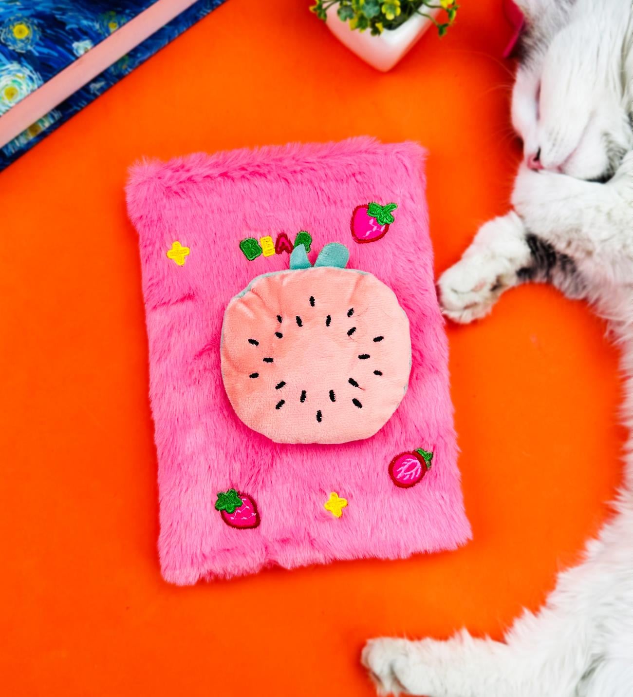 Sevimli Meyve Kabartmalı Peluş DeftergiftmodaBM-1079