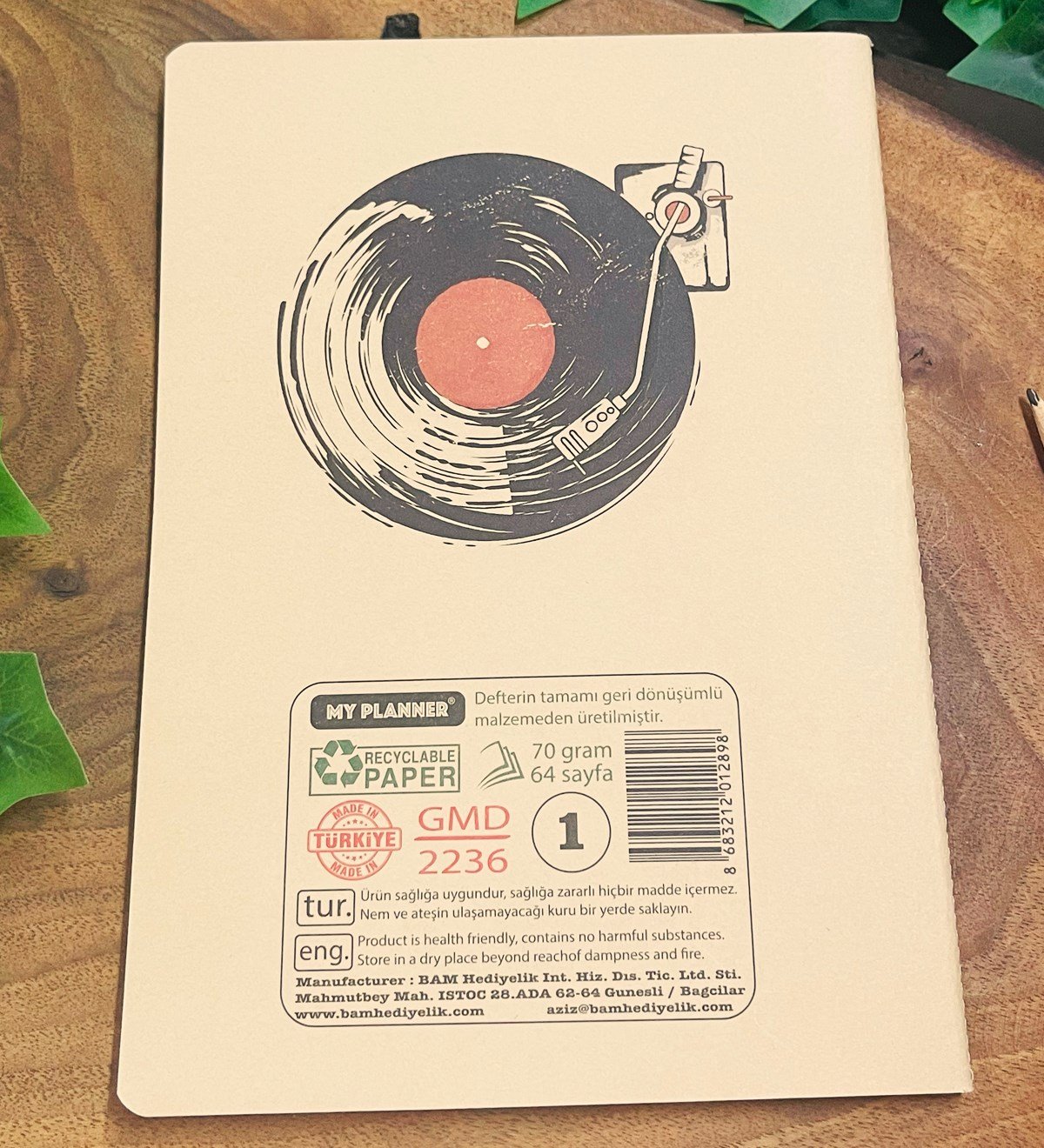 Nostaljik Plak Tasarımlı Dönüşümlü Kraft DeftergiftmodaGmd100336