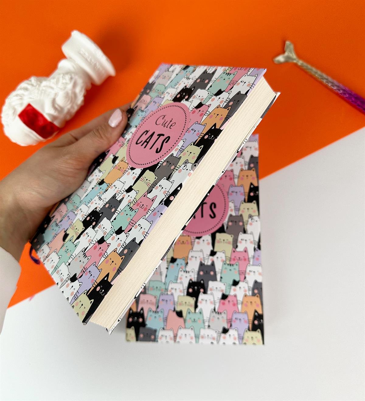 Sevimli Kedi Kalın Kitap Görünümlü DeftergiftmodaGmd100557
