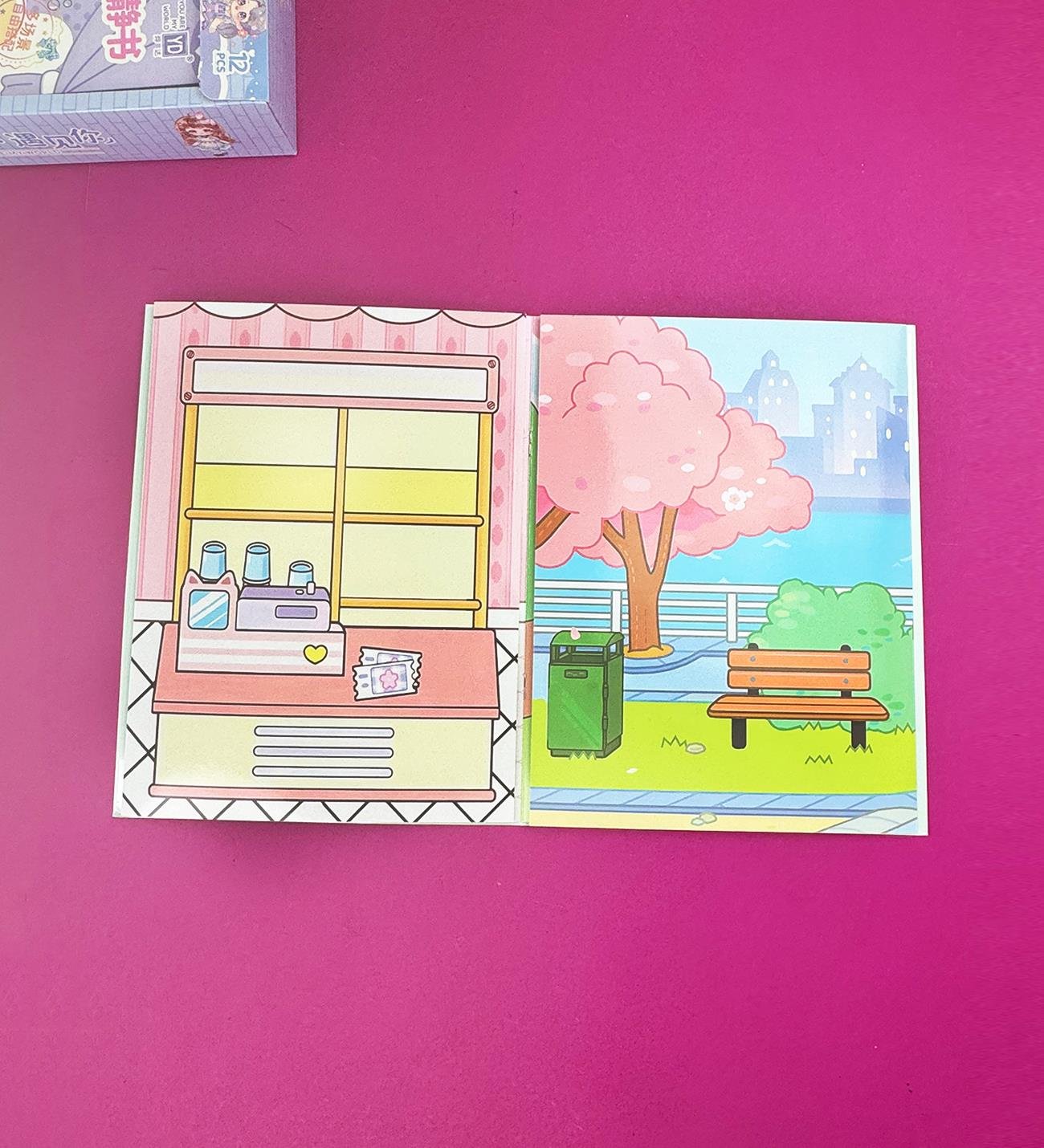 Sahne Tasarımlı Sticker Kitabı – 3D Köpük Sticker ve Arka Planlı Oyun DefterigiftmodaBM-1825	