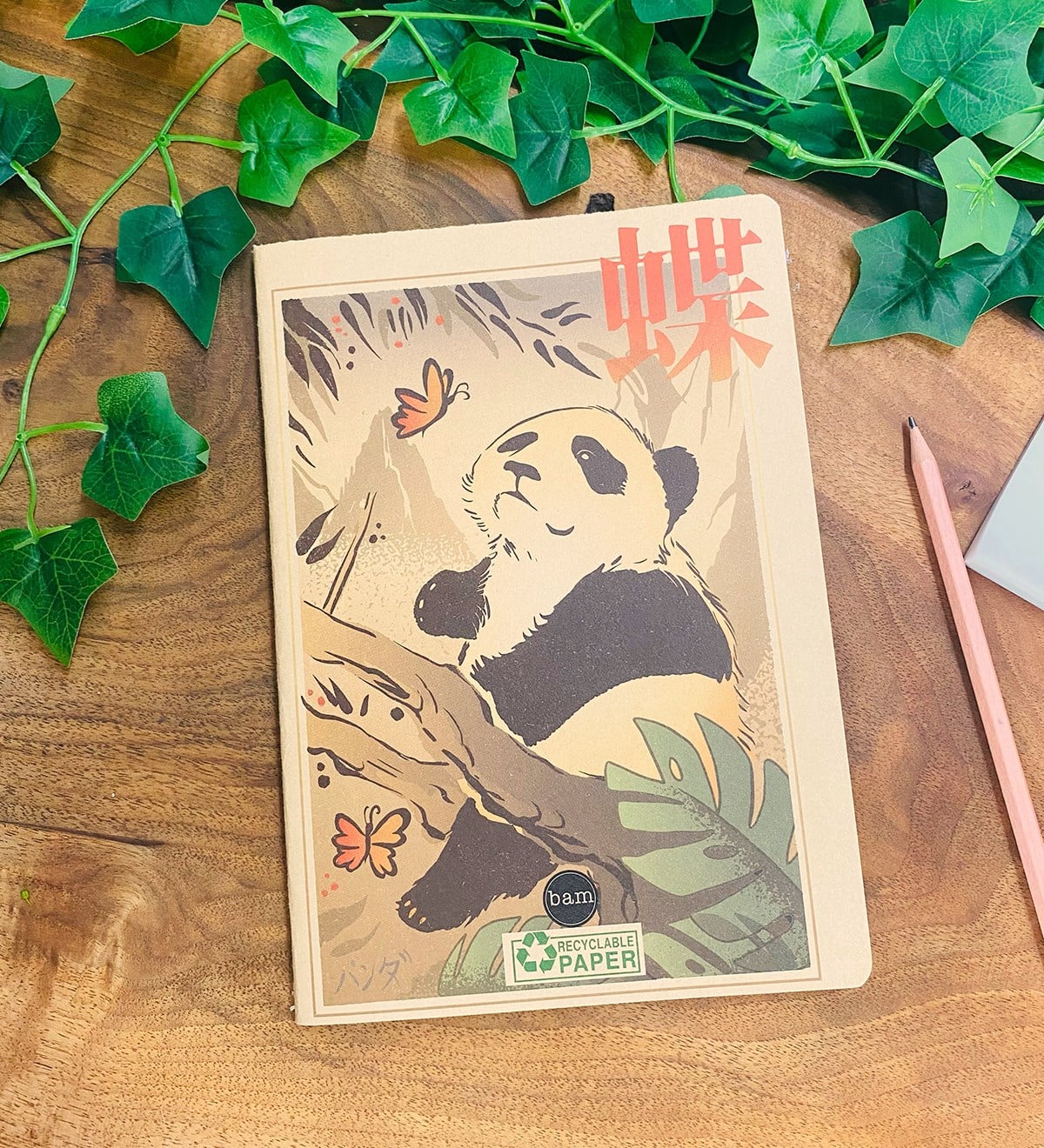 Panda Tasarımlı Dönüşümlü Kraft DeftergiftmodaGmd100300