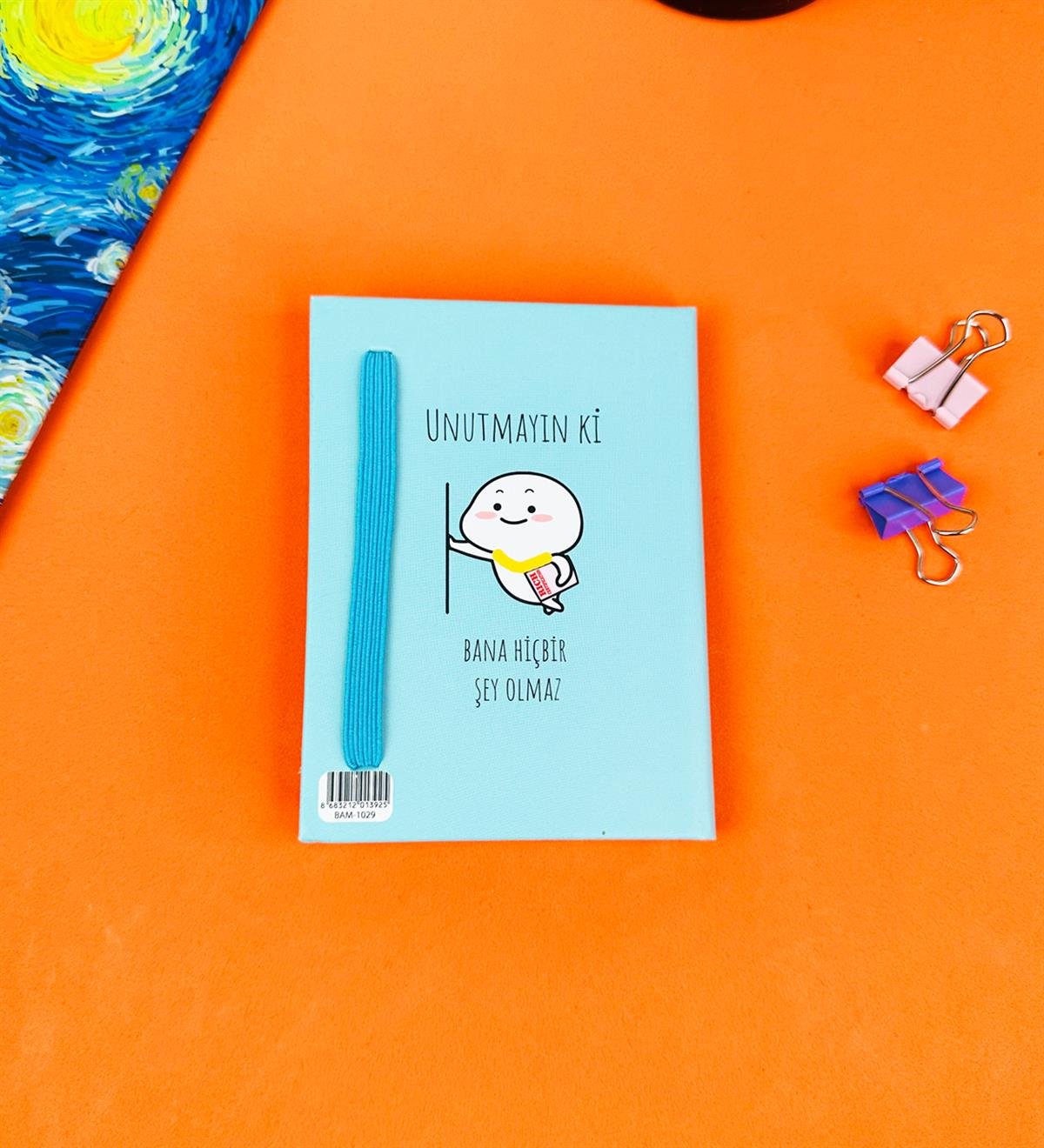 Unutmayın Ki Bana Hiçbir Şey Olmaz Tasarımlı Sert Kapaklı Mini DeftergiftmodaBam-1029-7	