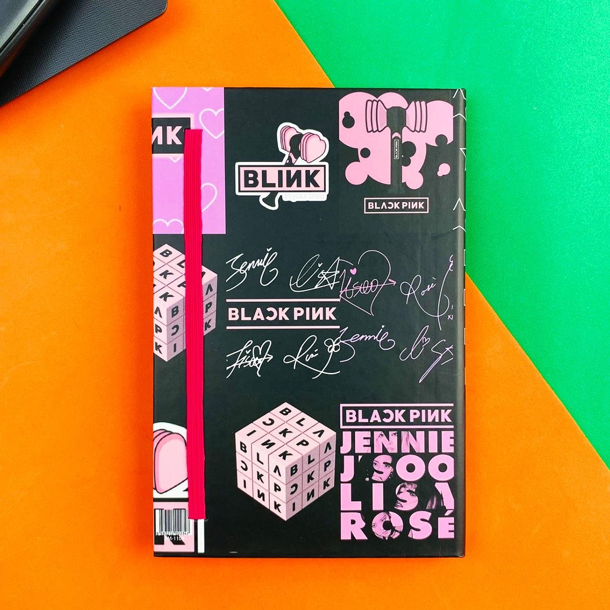 Black Pink 3 Tasarımlı Lastikli DeftergiftmodaBAM-1108
