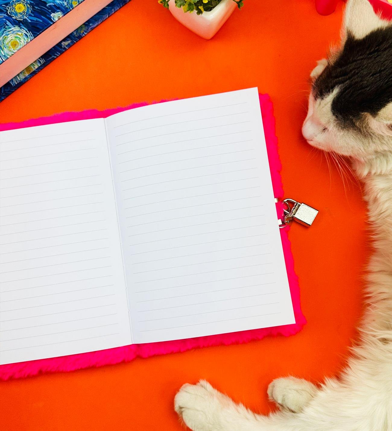 Sevimli Köpek Tasarımlı Kilitli Peluş DeftergiftmodaBM-1056	