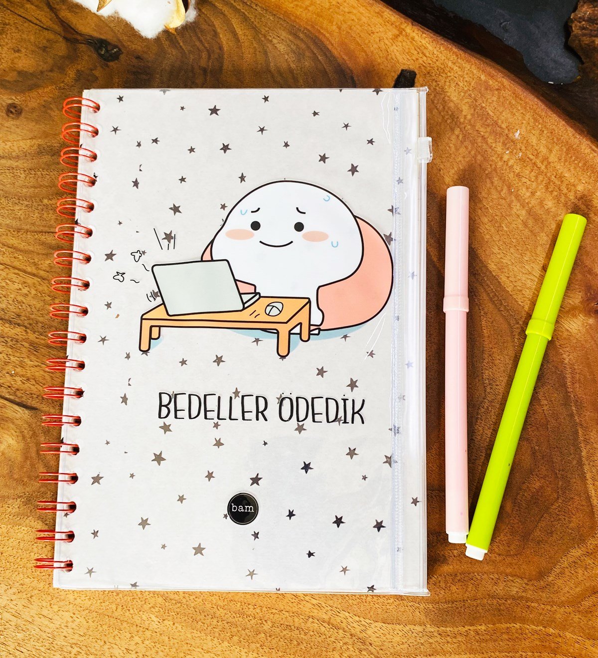 Bedeller Ödedik Tasarımlı Çanta Kapaklı Spiralli DeftergiftmodaGmd100326