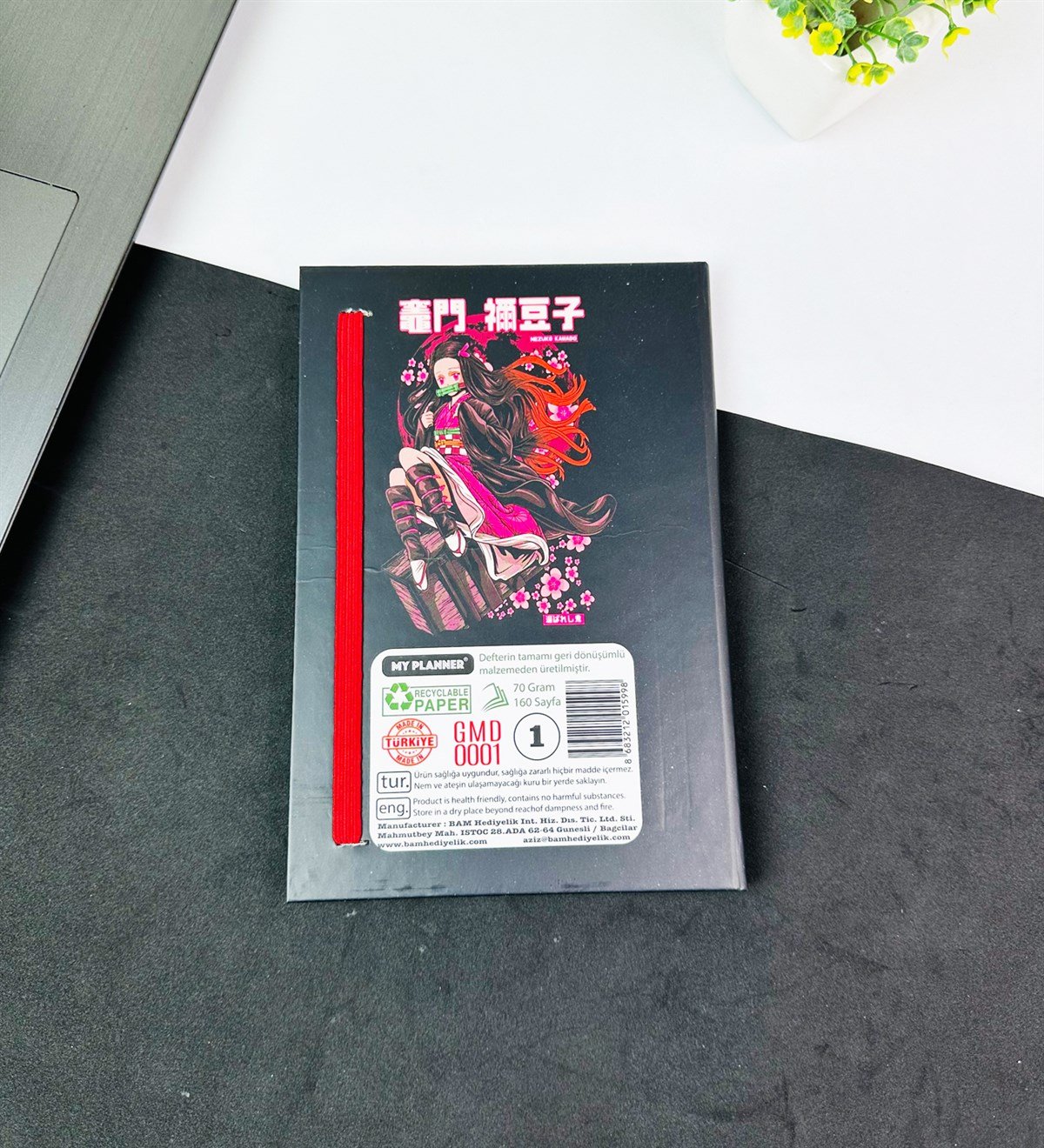 Nezuko Kamado Tasarımlı Lastikli DeftergiftmodaGMD0001-8	