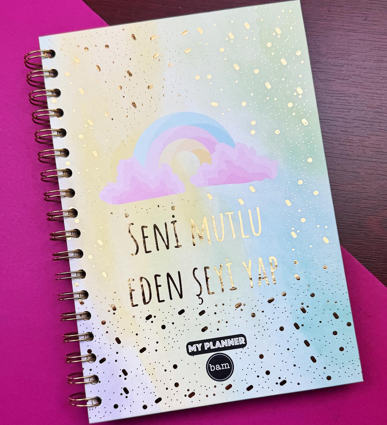 Mutlu Eden Şeyi Yap Tasarımlı Konuşan AjandagiftmodaBm-1586