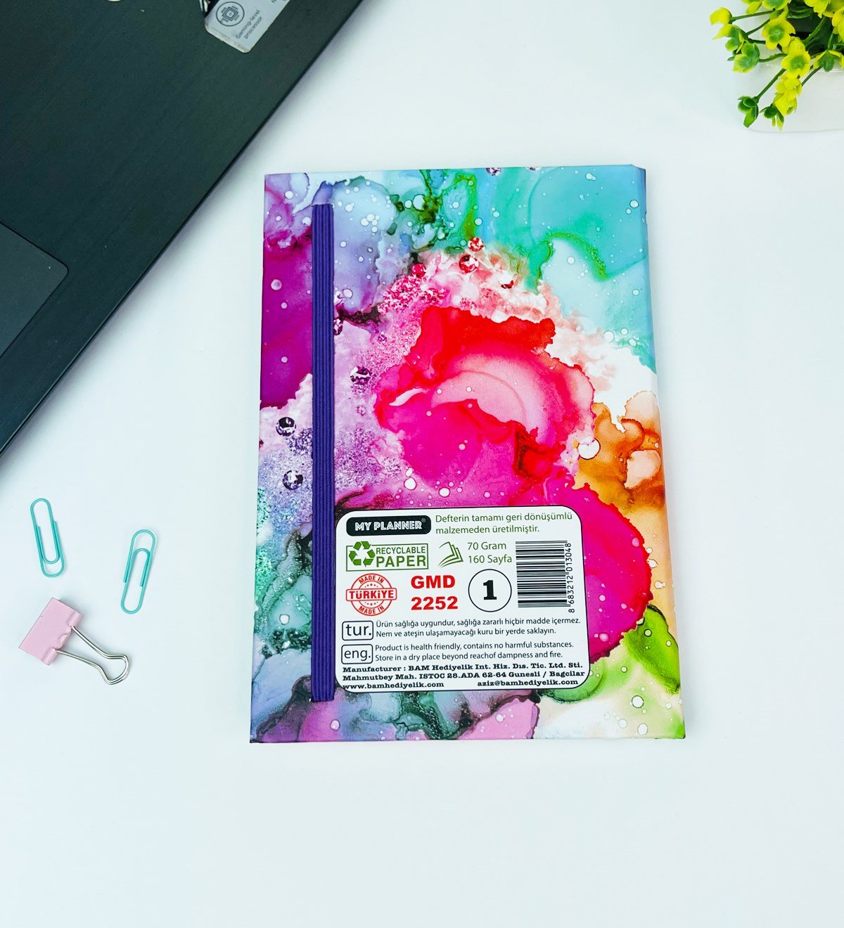 Sanat Ruhu Motto Tasarımlı Lastikli DeftergiftmodaGmd100446