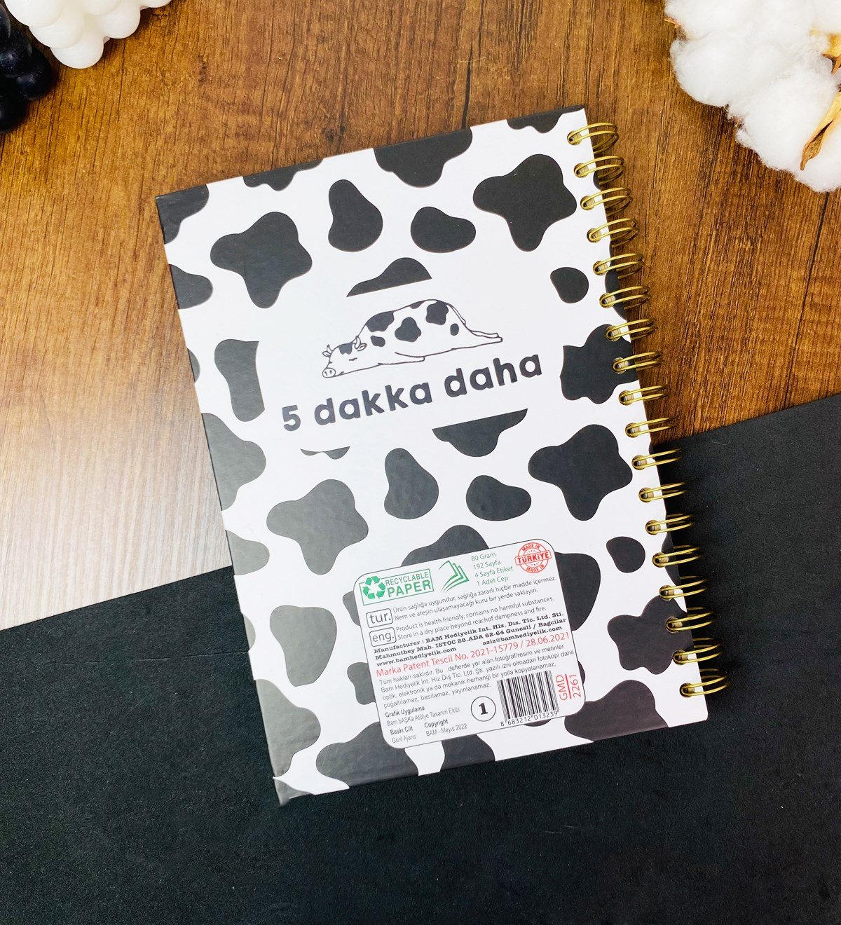 5 Dakka Daha Tasarımlı Konuşan Ajandagiftmoda Gmd100426