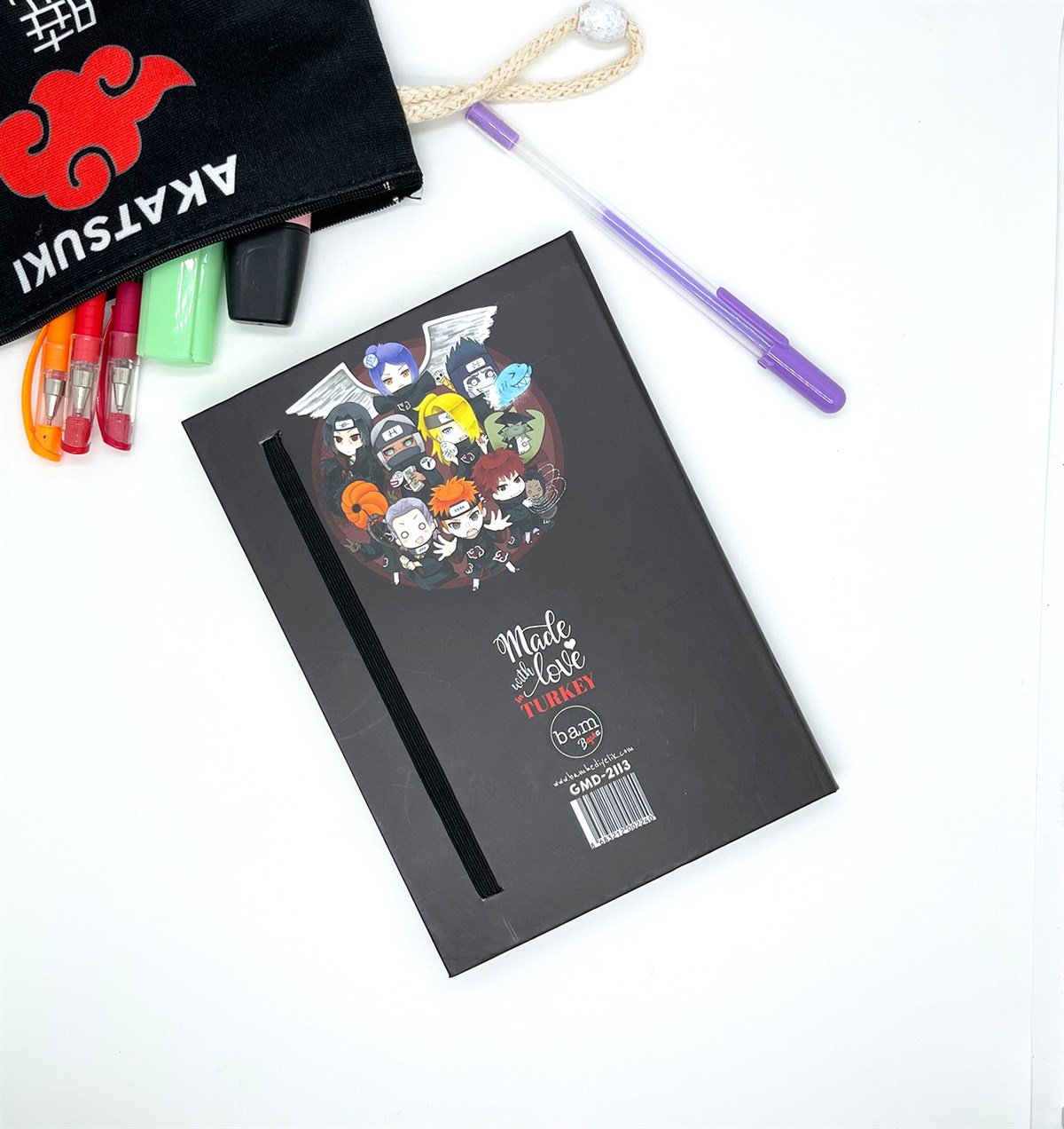 Akatsukı Tasarımlı Lastikli Defter	giftmodaGmd100090