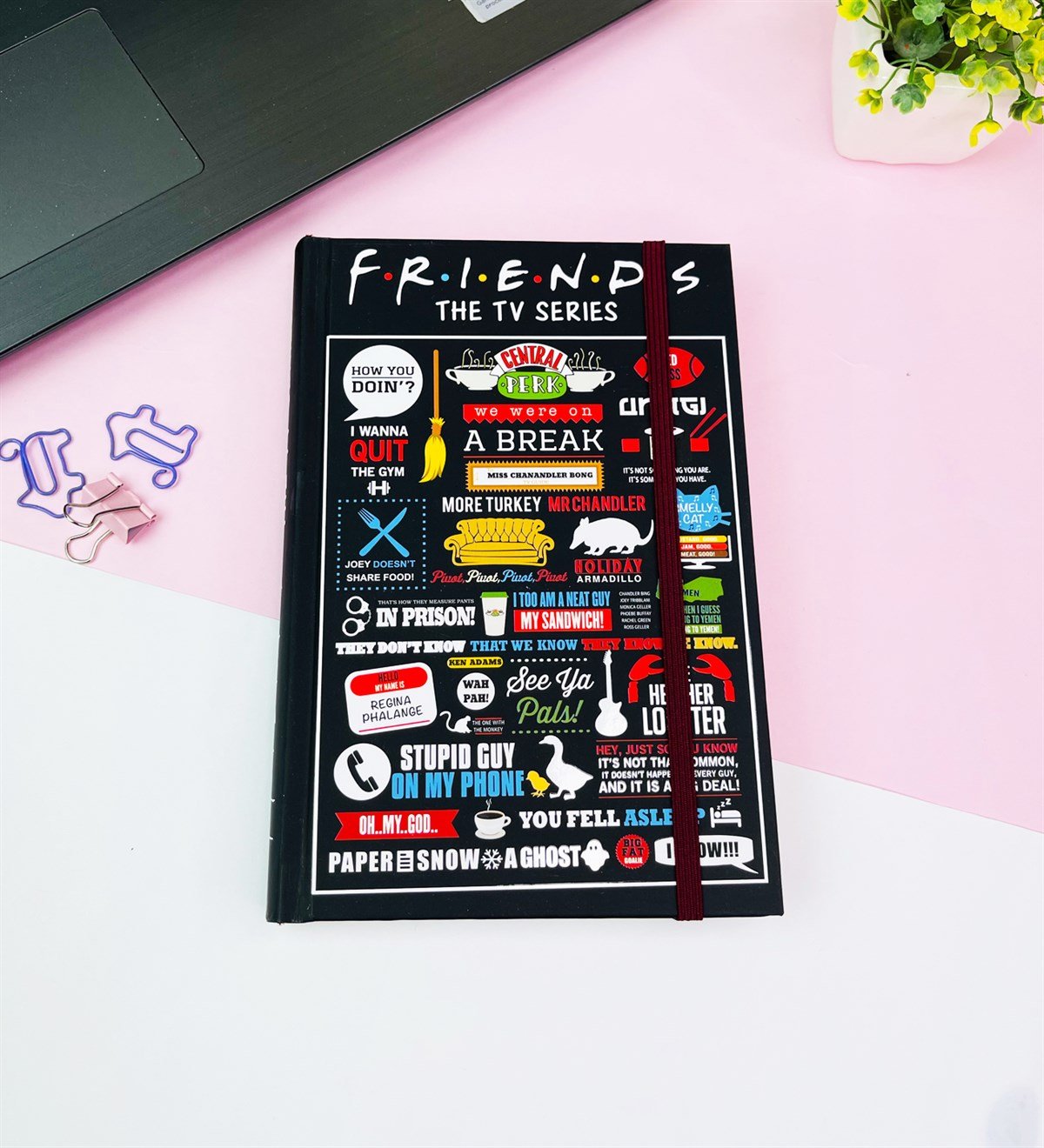 Friends Tasarımlı Kalın Kitap Görünümlü DeftergiftmodaGmd100554