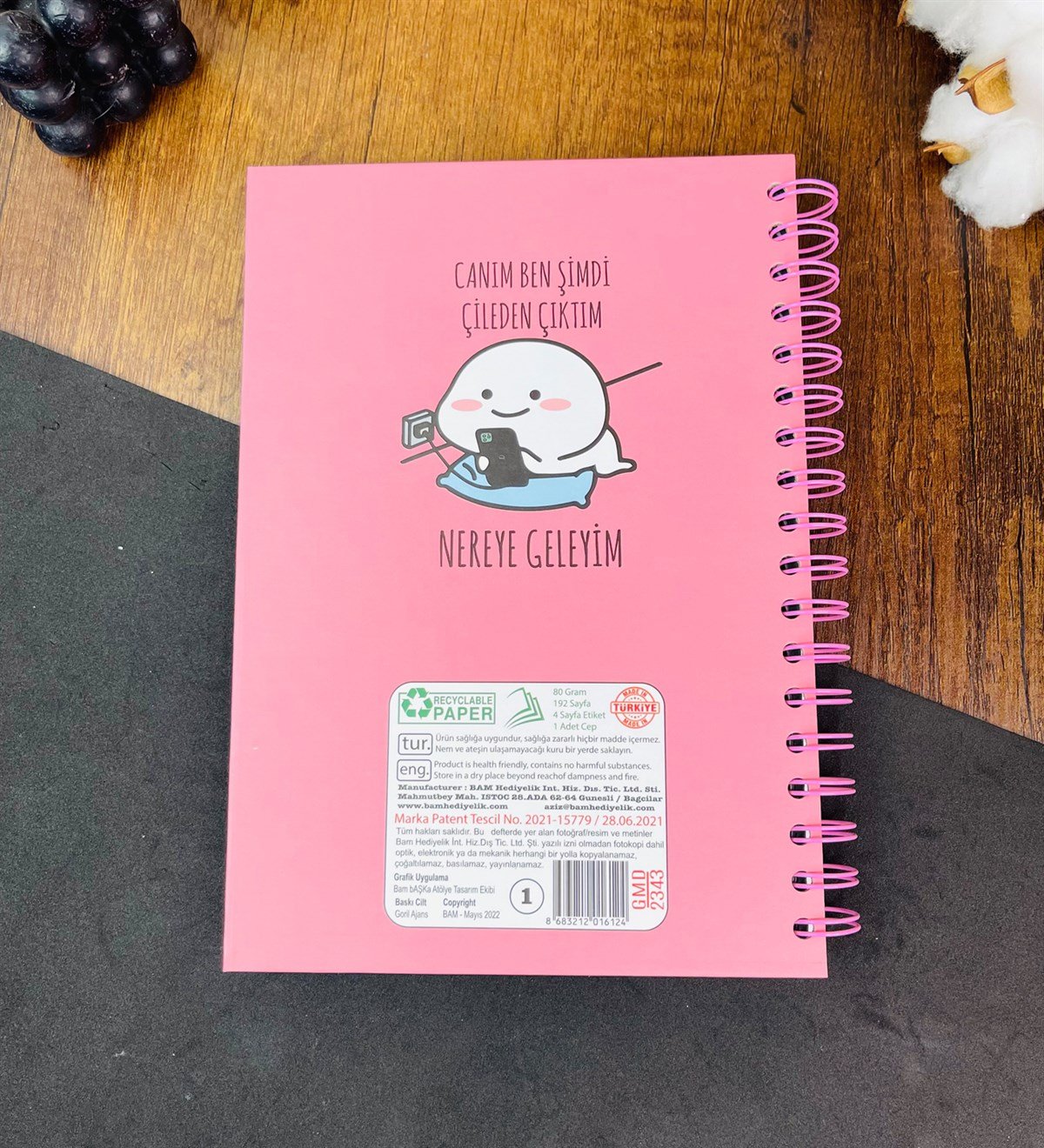 Canım Ben Şimdi Çileden Çıktım Tasarımlı Konuşan AjandagiftmodaGmd100594