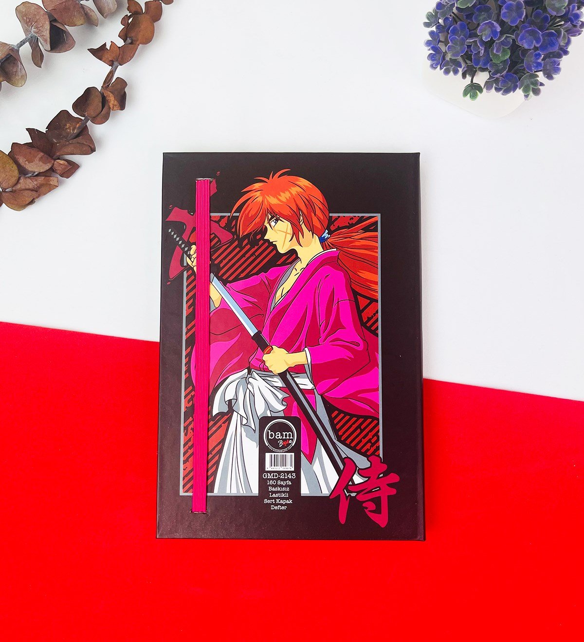 Samurai X Anime Tasarımlı Lastikli DeftergiftmodaGmd100242