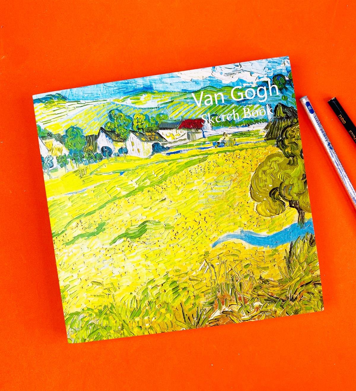 Van Gogh Buğday Tarlasında Orakçı Tasarımlı Sketch BookgiftmodaBAM-180