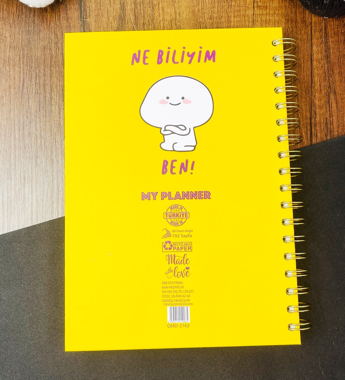 Ne Biliyim Ben Tasarımlı Spiralli DeftergiftmodaGmd100260