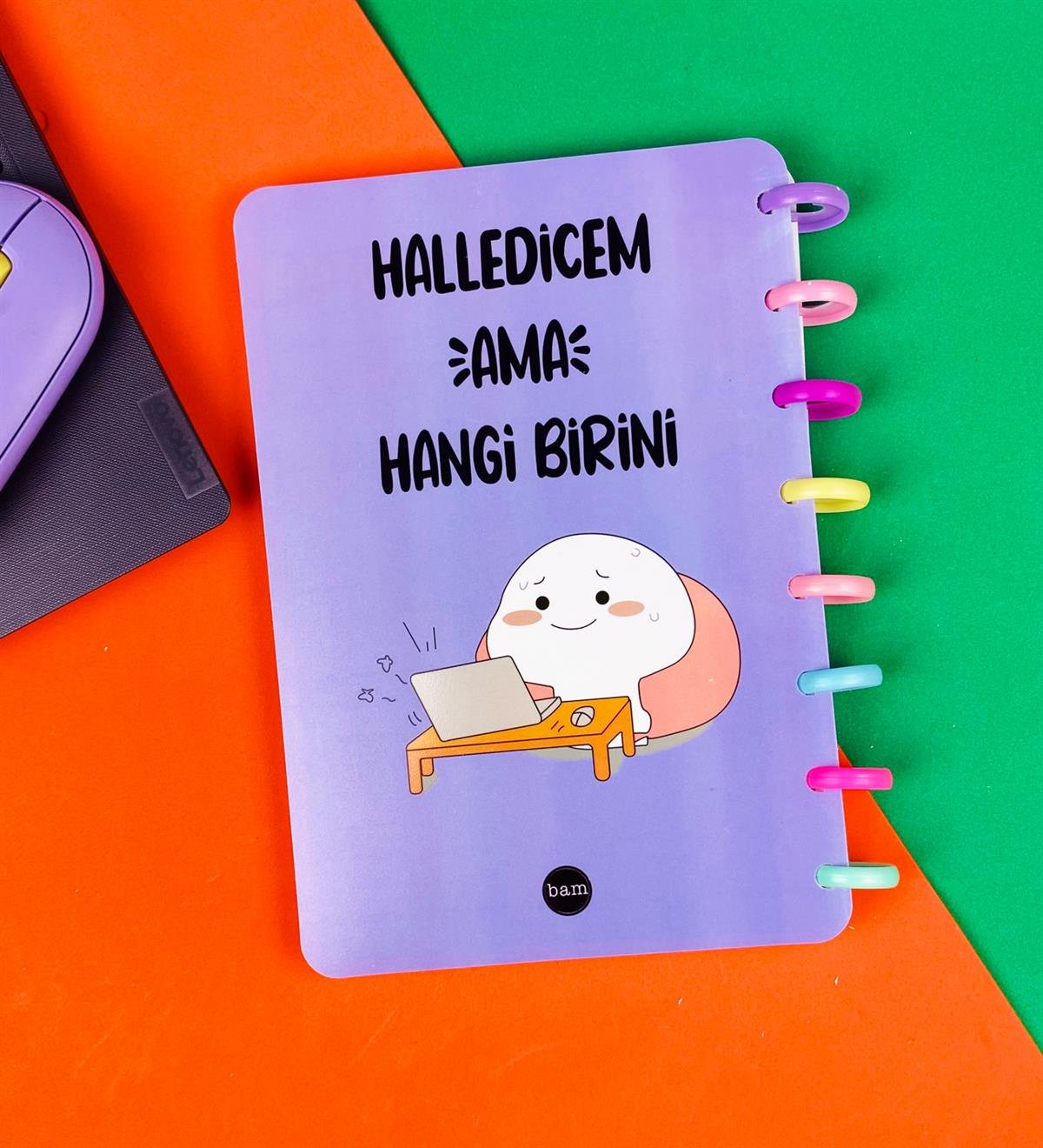 Halledicem Ama Hangi Birini Tasarımlı Yeni Nesil Kalp Spiralli DeftergiftmodaBAM-181-5