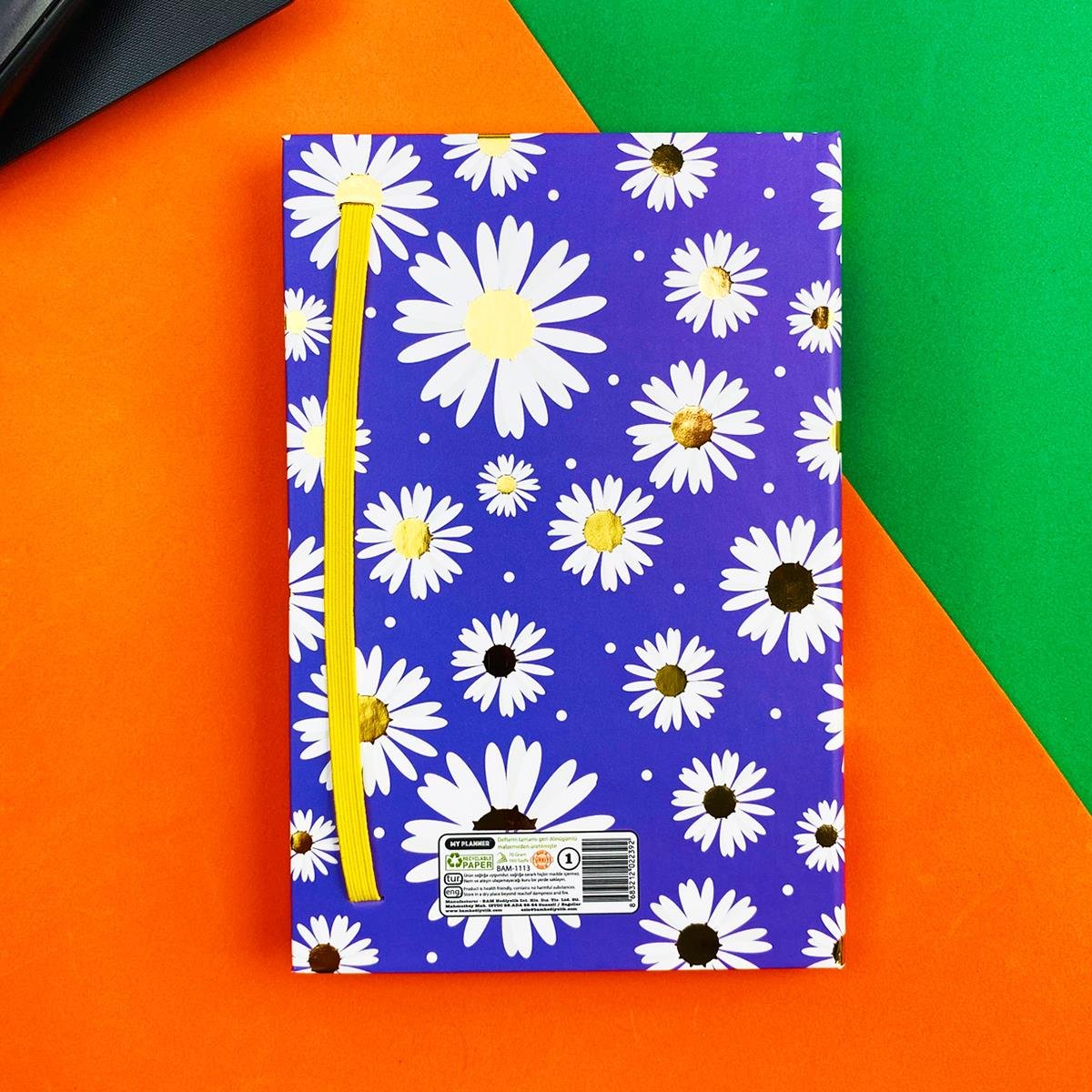 Mor Follow Your Dreams Tasarımlı Lastikli DeftergiftmodaBAM-1113