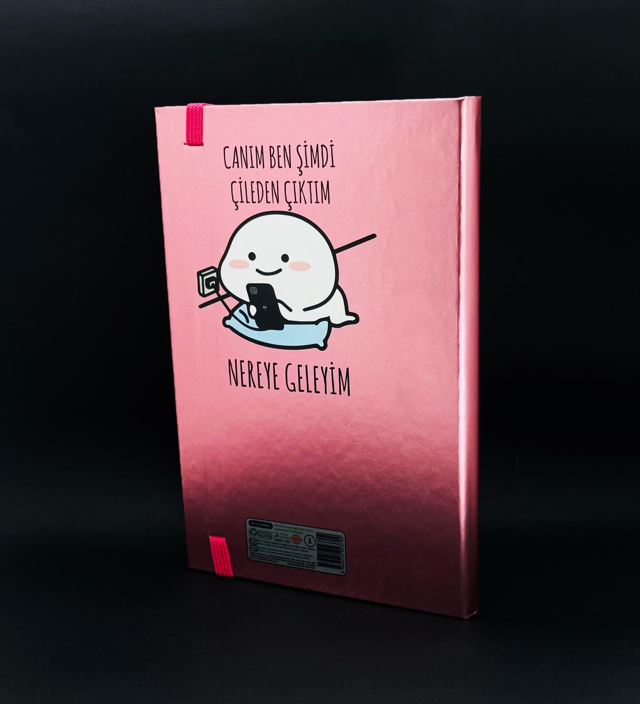 Çileden Çıktım Tasarımlı Metal Kapaklı Lastikli DeftergiftmodaBAM-1193