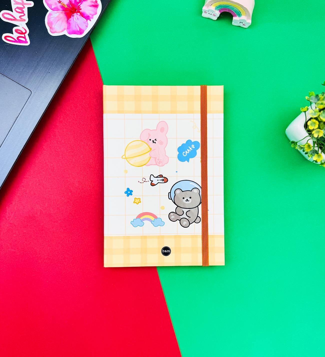 Bear Cute Tasarımlı Lastikli DeftergiftmodaBAM-1271