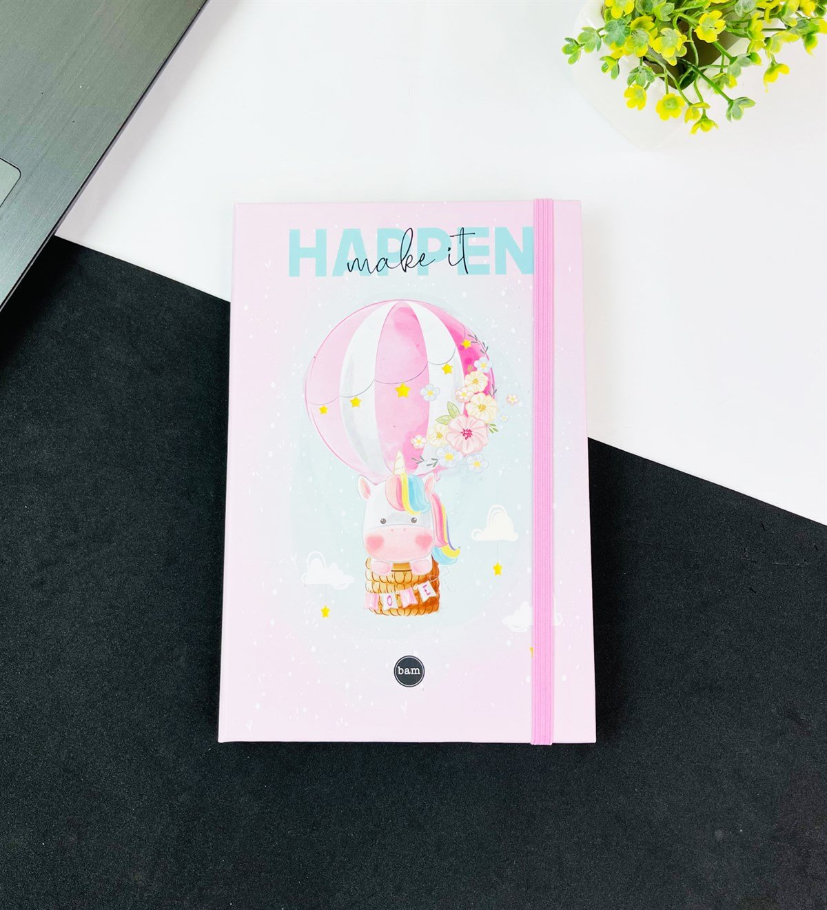 Happen Make It Tasarımlı Lastikli Defter	giftmodaGmd100589