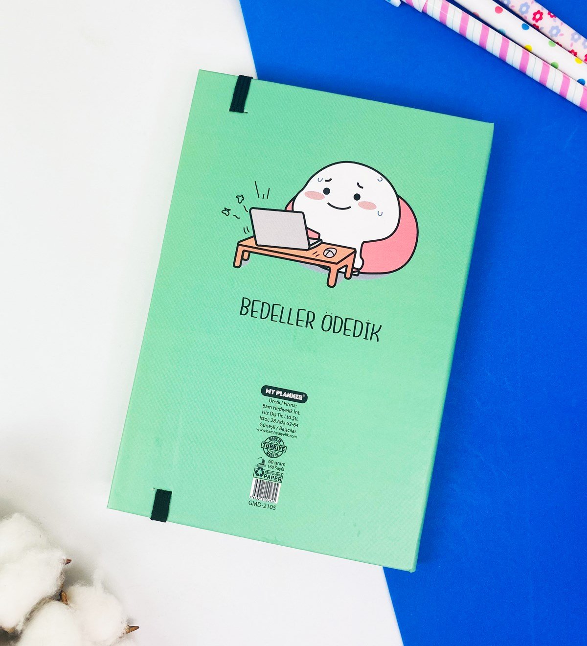 Yaşıyosun Bu Hayatı Tasarımlı Lastikli Defter	giftmodaGmd100121