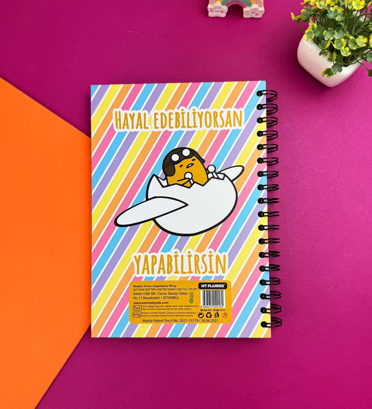 Hayal Edebiliyorsan Yapabilirsin Tasarımlı Konuşan AjandagiftmodaBam-1311-1