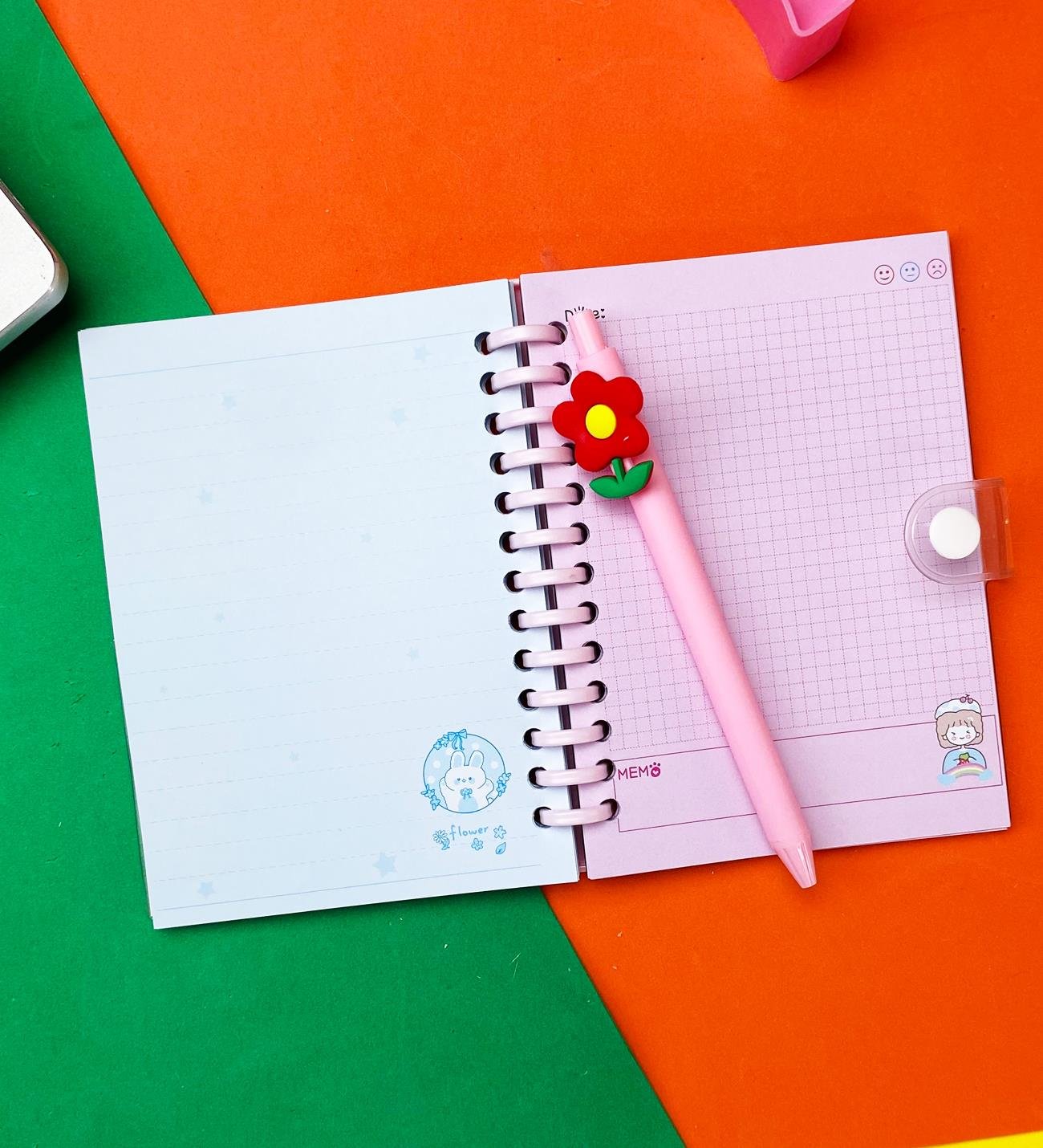 Persimmon Tasarımlı Günlük Defter Ve Kalem SetgiftmodaBM-1088