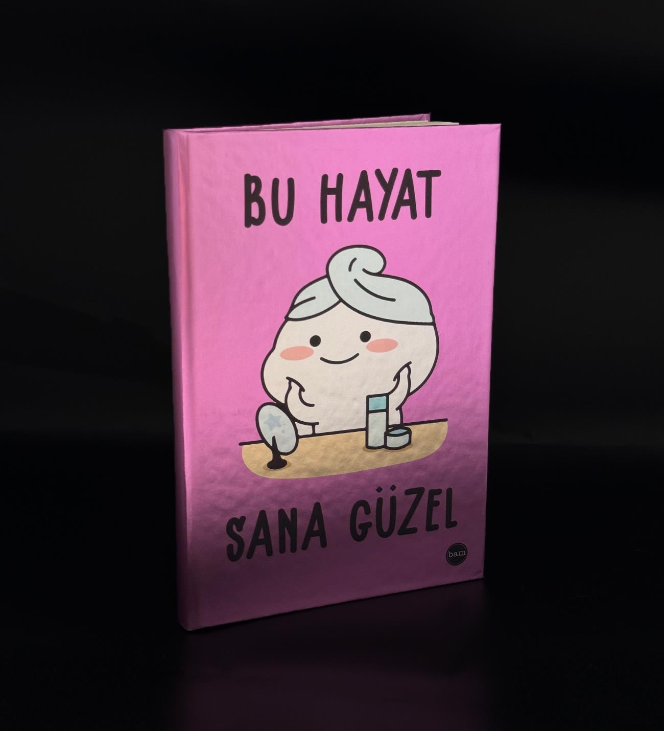 Metal Kapaklı Bu Hayat Sana Güzel Tasarımlı Lastikli DeftergiftmodaBAM-1129