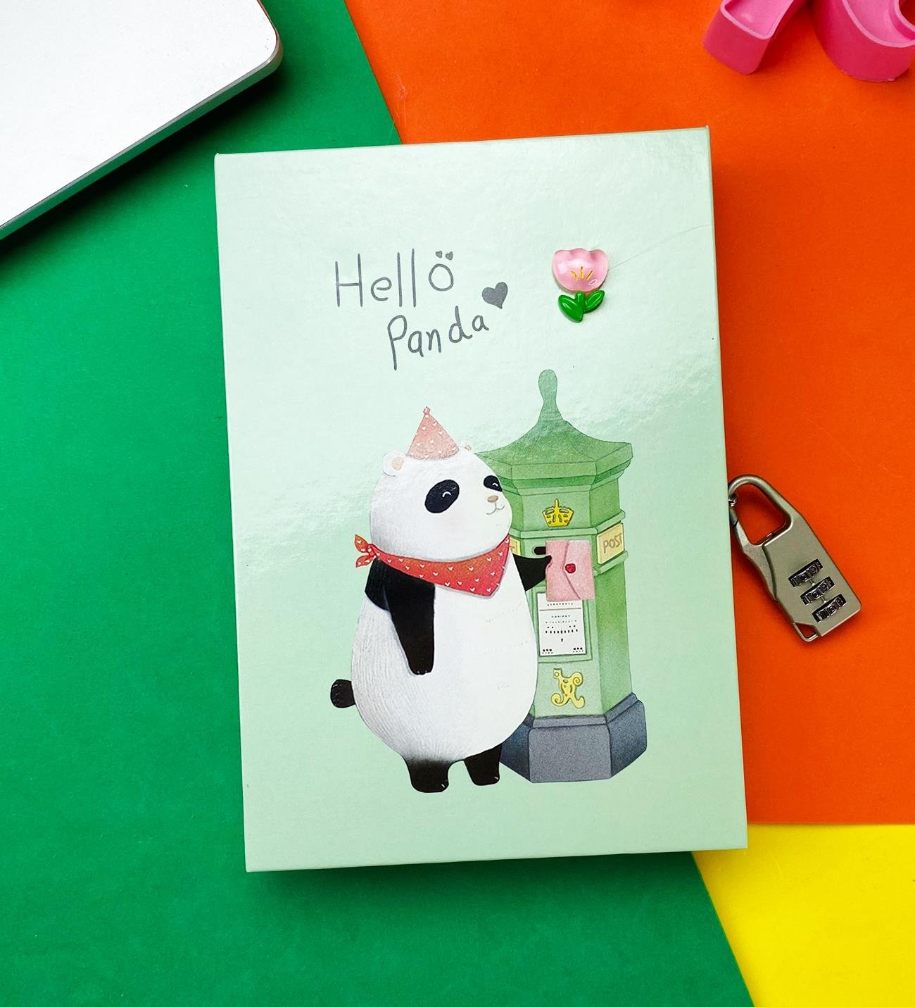 Panda Tasarımlı Kilitli Günlük DeftergiftmodaBM-1074