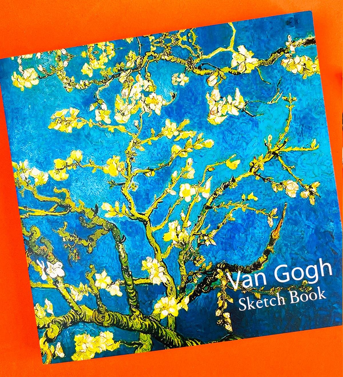 Van Gogh Badem Çiçeği Tasarımlı Sketch BookgiftmodaBAM-180-1