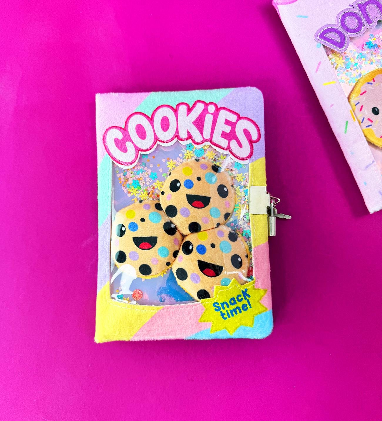 Cookies - Donut Peluş Kapaklı Kilitli DeftergiftmodaBM-1555