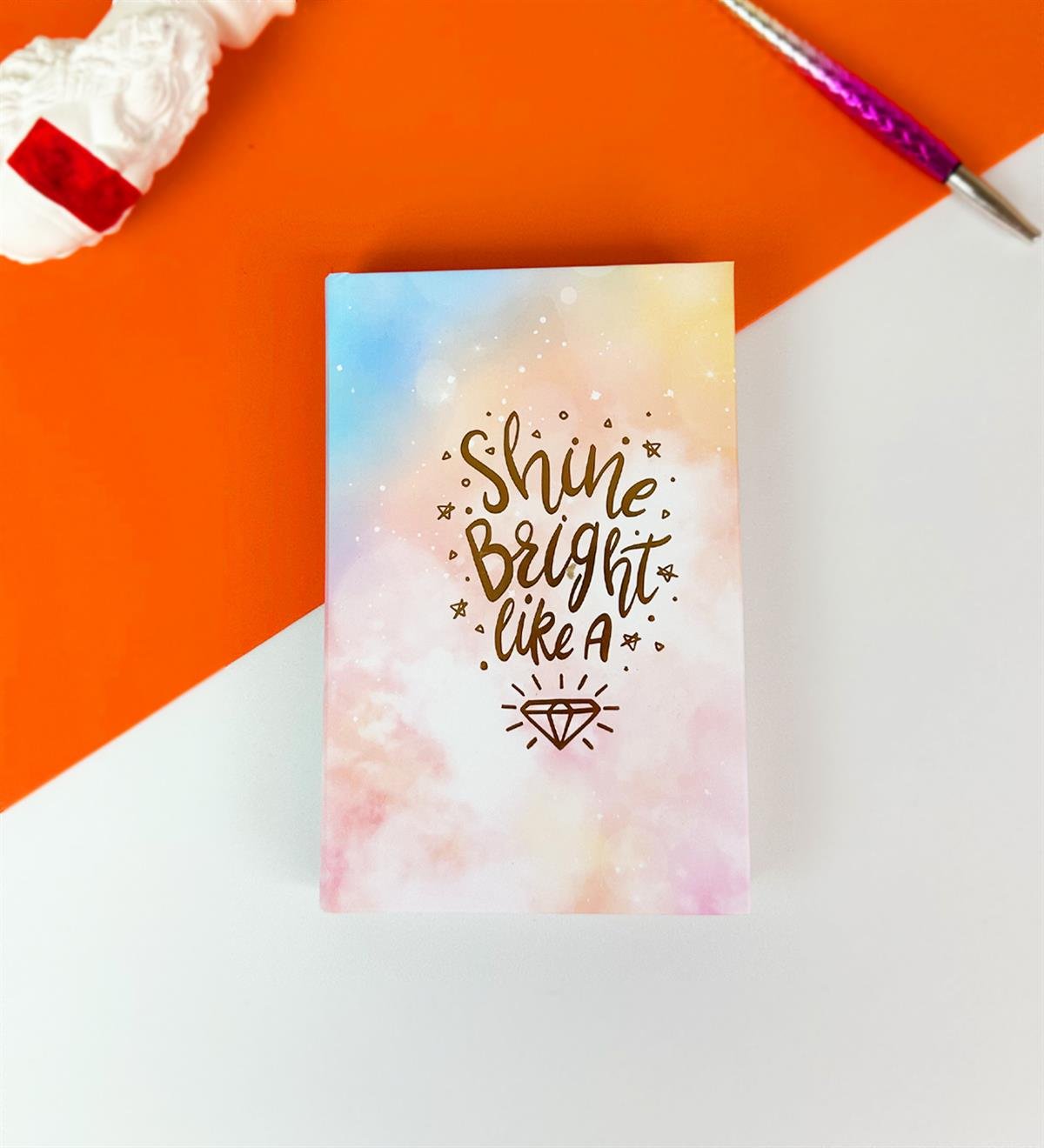 Gökyüzü Tasarımlı Kalın Kitap Görünümlü Defter Ve Bez Çanta SetgiftmodaGmhs101817